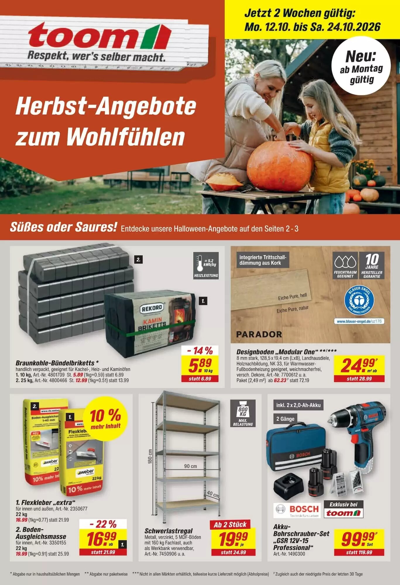 toom Baumarkt Prospekt (ab 12.10.2026) zum Blättern - Seite 1