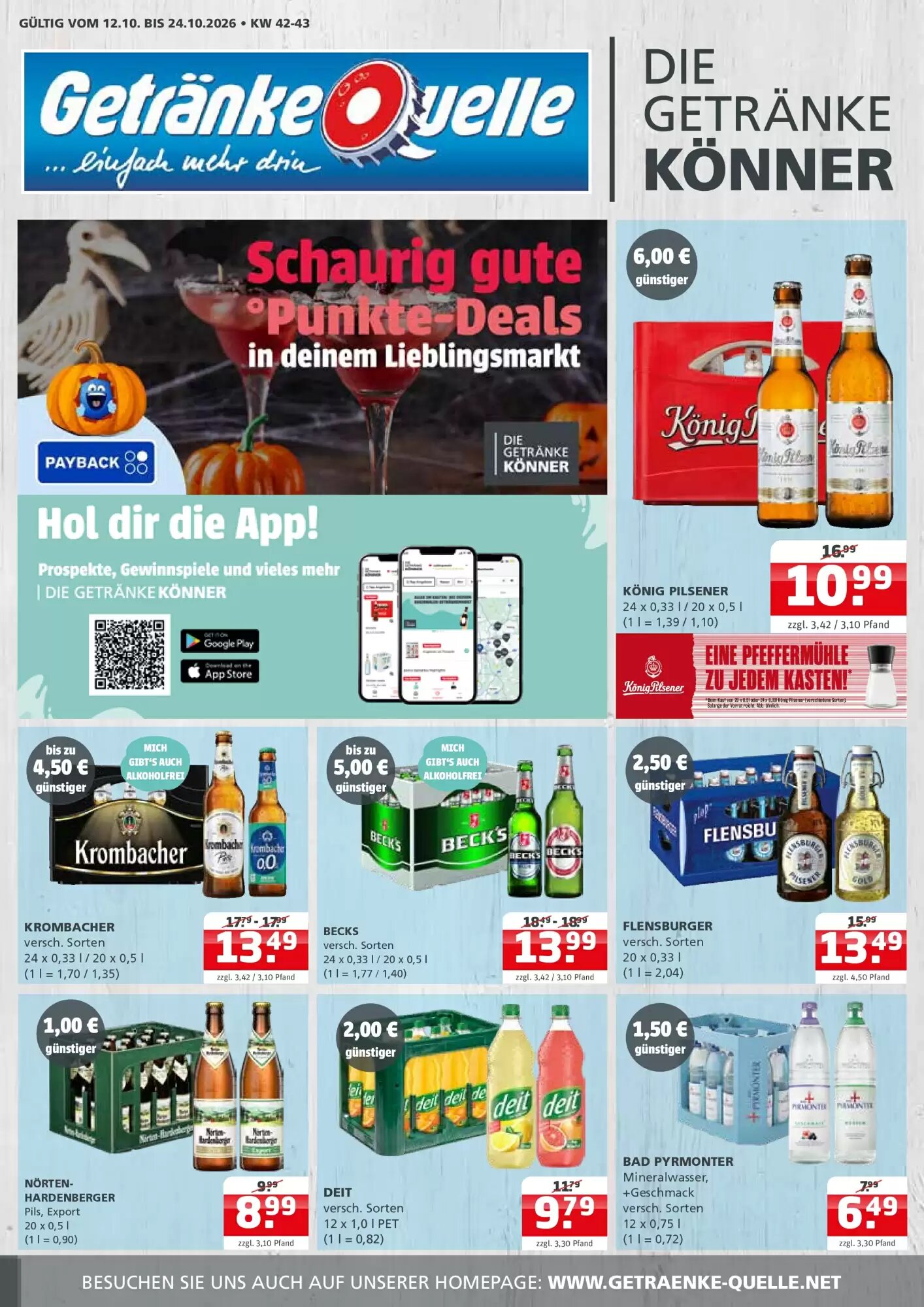 Getränke Quelle Prospekt (ab 12.10.2026) zum Blättern - Seite 1