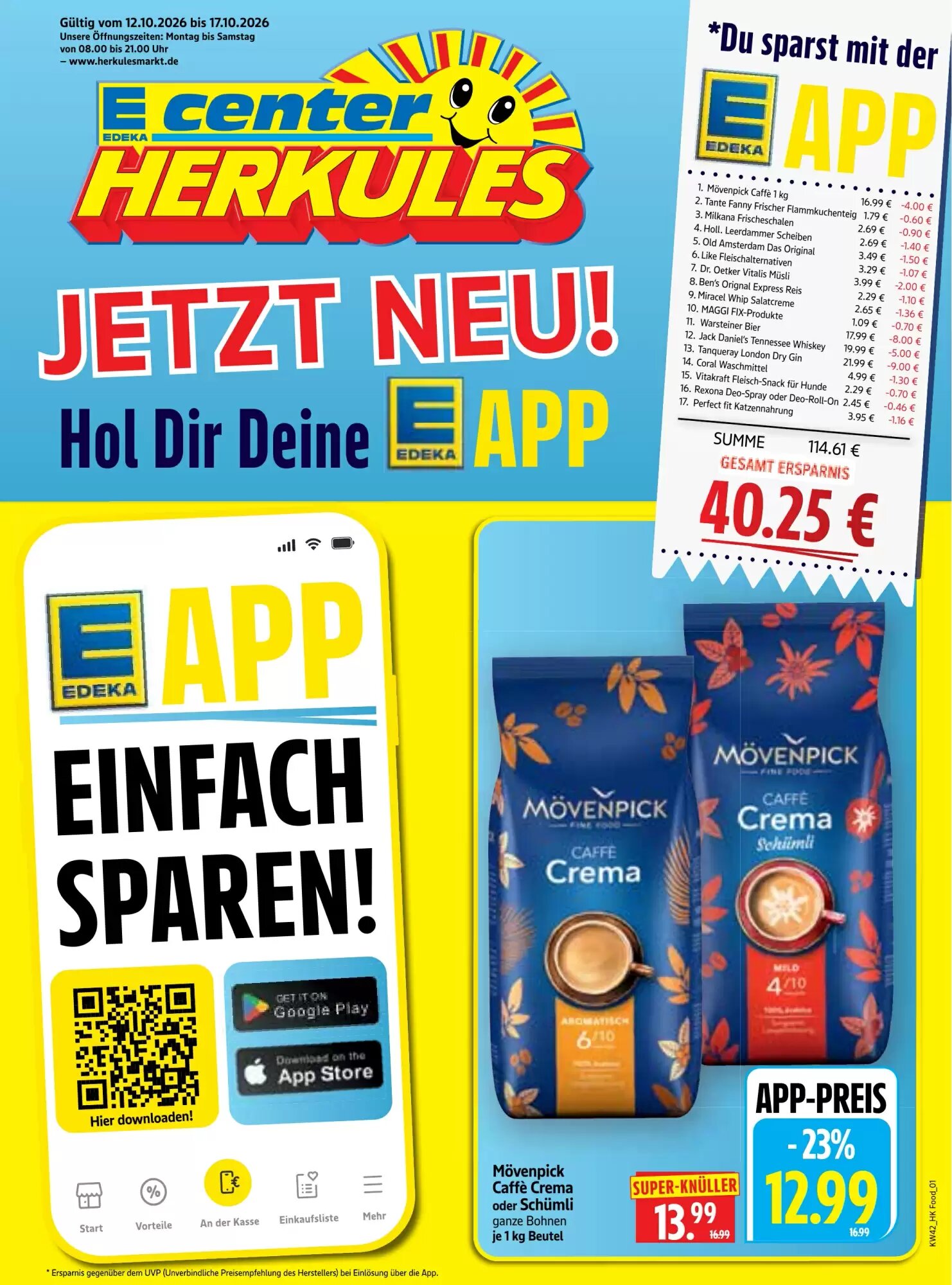 Edeka Herkules Prospekt (ab 12.10.2026) zum Blättern - Seite 1
