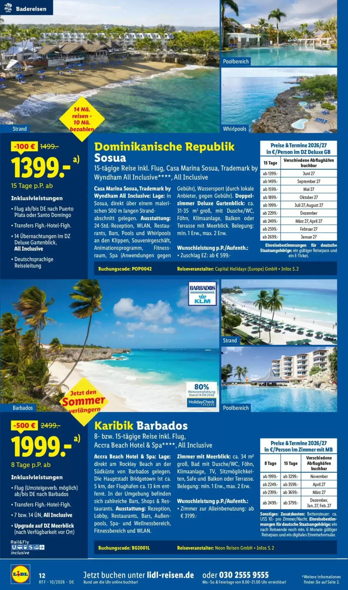 Lidl Reisen Prospekt (ab 14.10.2026) zum Blättern - Seite 12