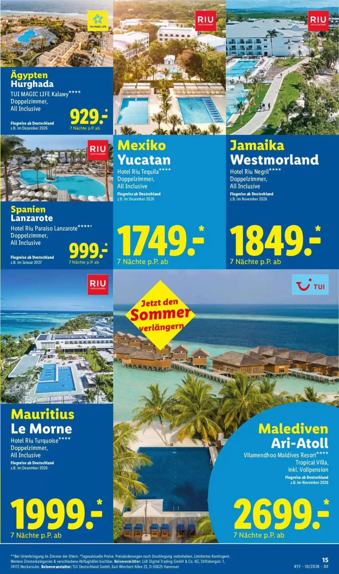 Lidl Reisen Prospekt (ab 14.10.2026) zum Blättern - Seite 15