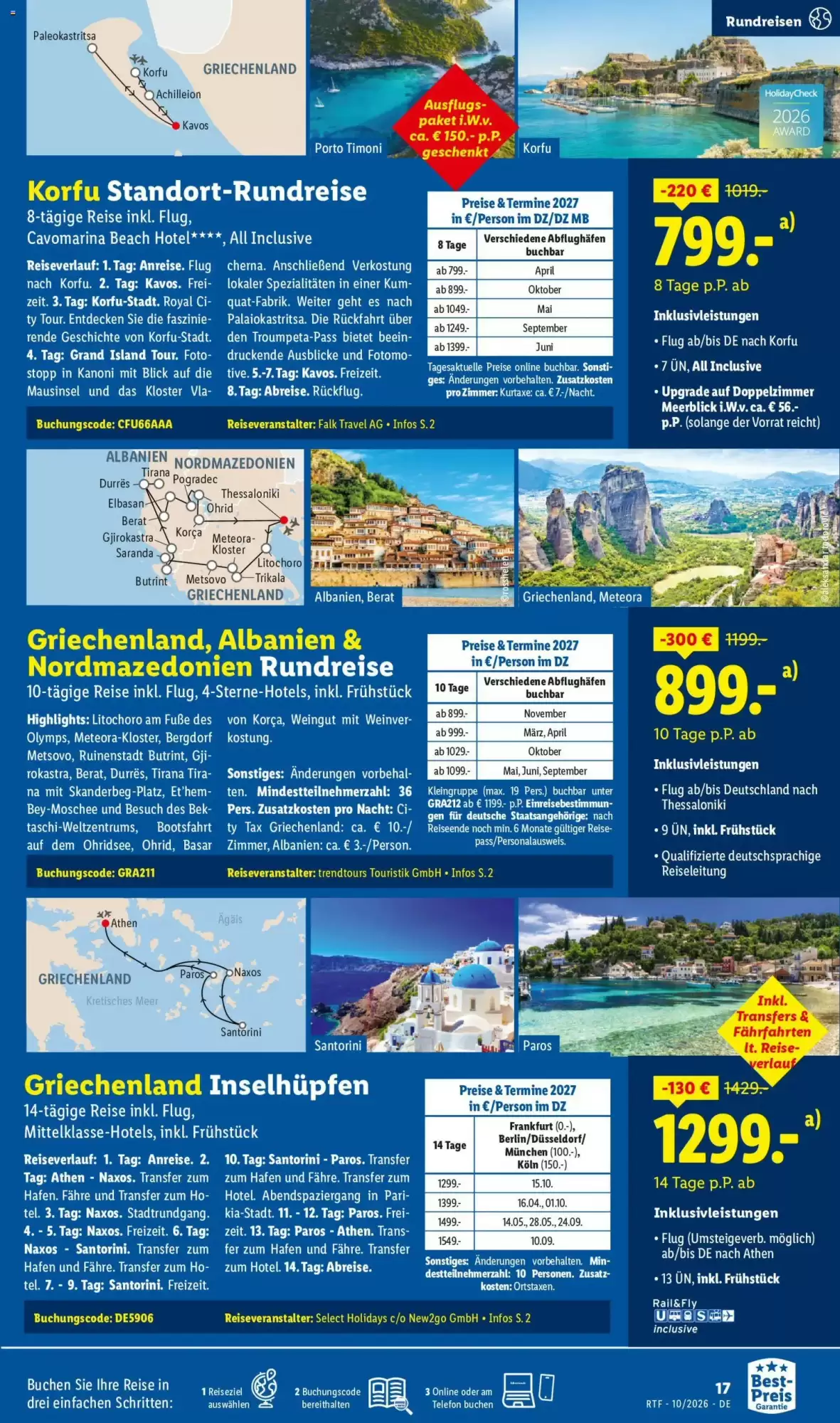Lidl Reisen Prospekt (ab 14.10.2026) zum Blättern - Seite 17