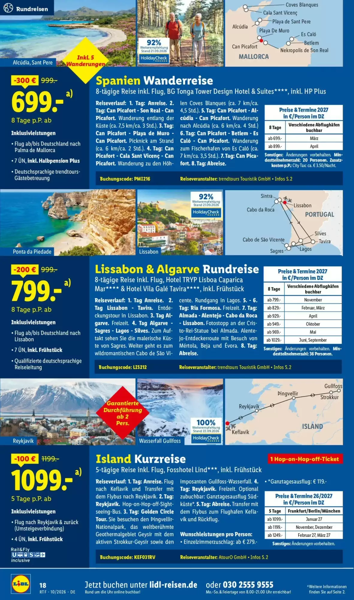 Lidl Reisen Prospekt (ab 14.10.2026) zum Blättern - Seite 18