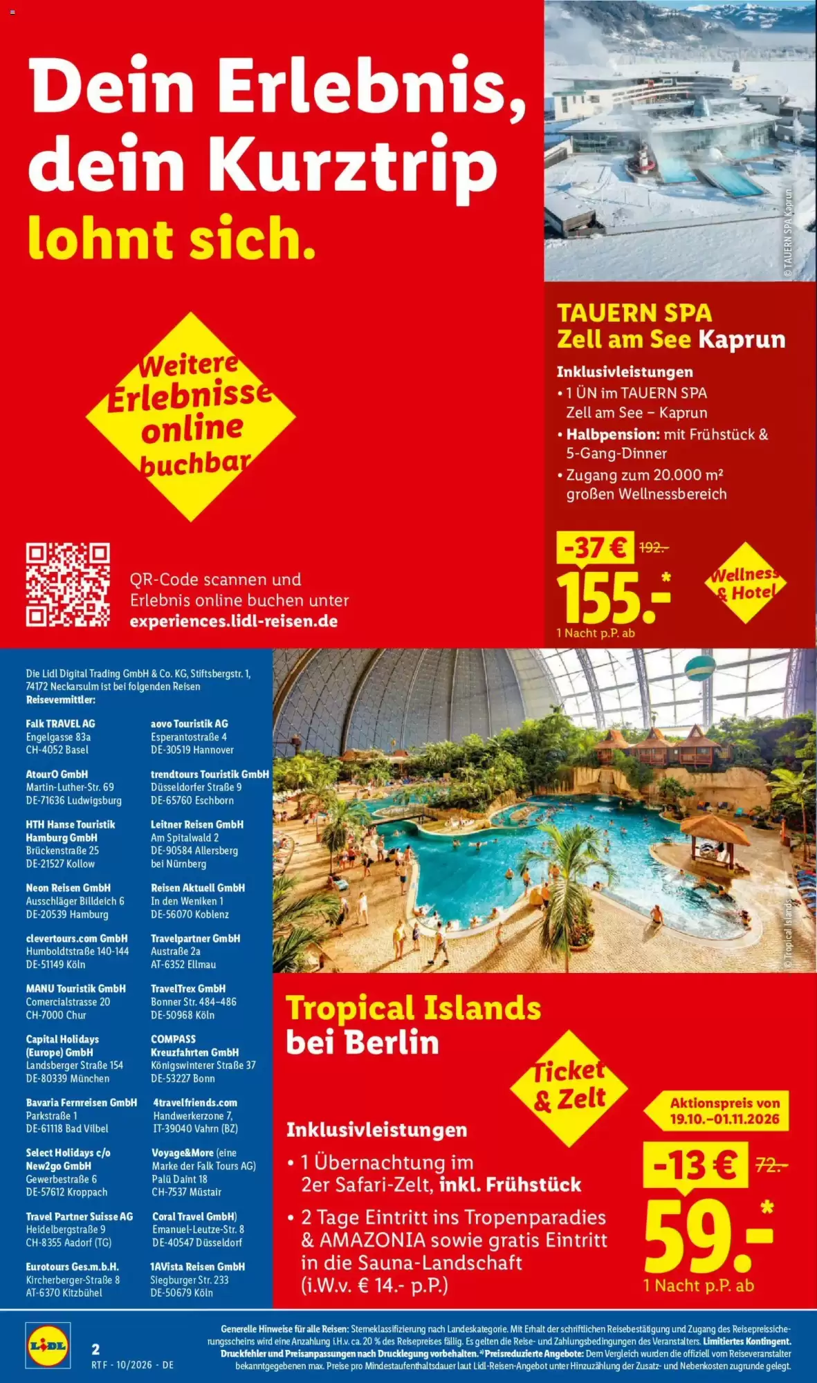 Lidl Reisen Prospekt (ab 14.10.2026) zum Blättern - Seite 2