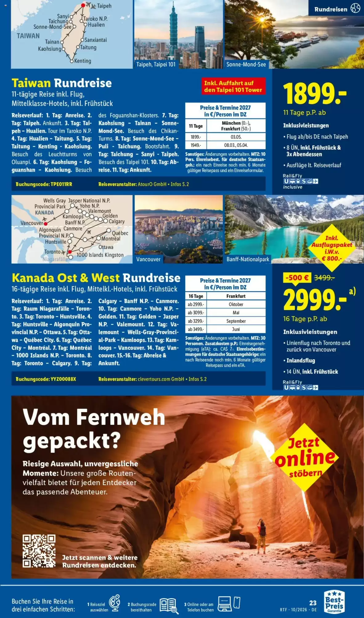 Lidl Reisen Prospekt (ab 14.10.2026) zum Blättern - Seite 23