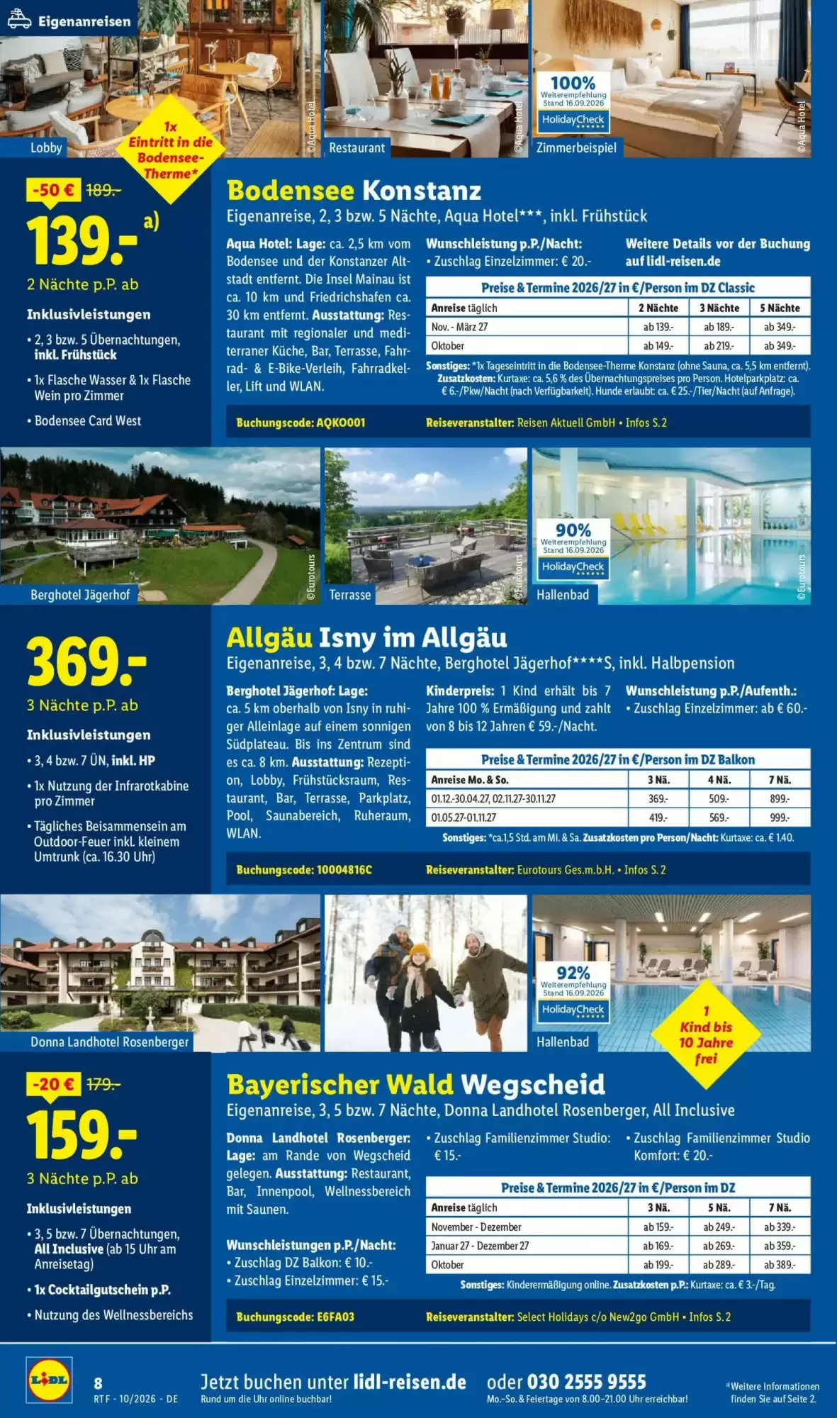 Lidl Reisen Prospekt (ab 14.10.2026) zum Blättern - Seite 8