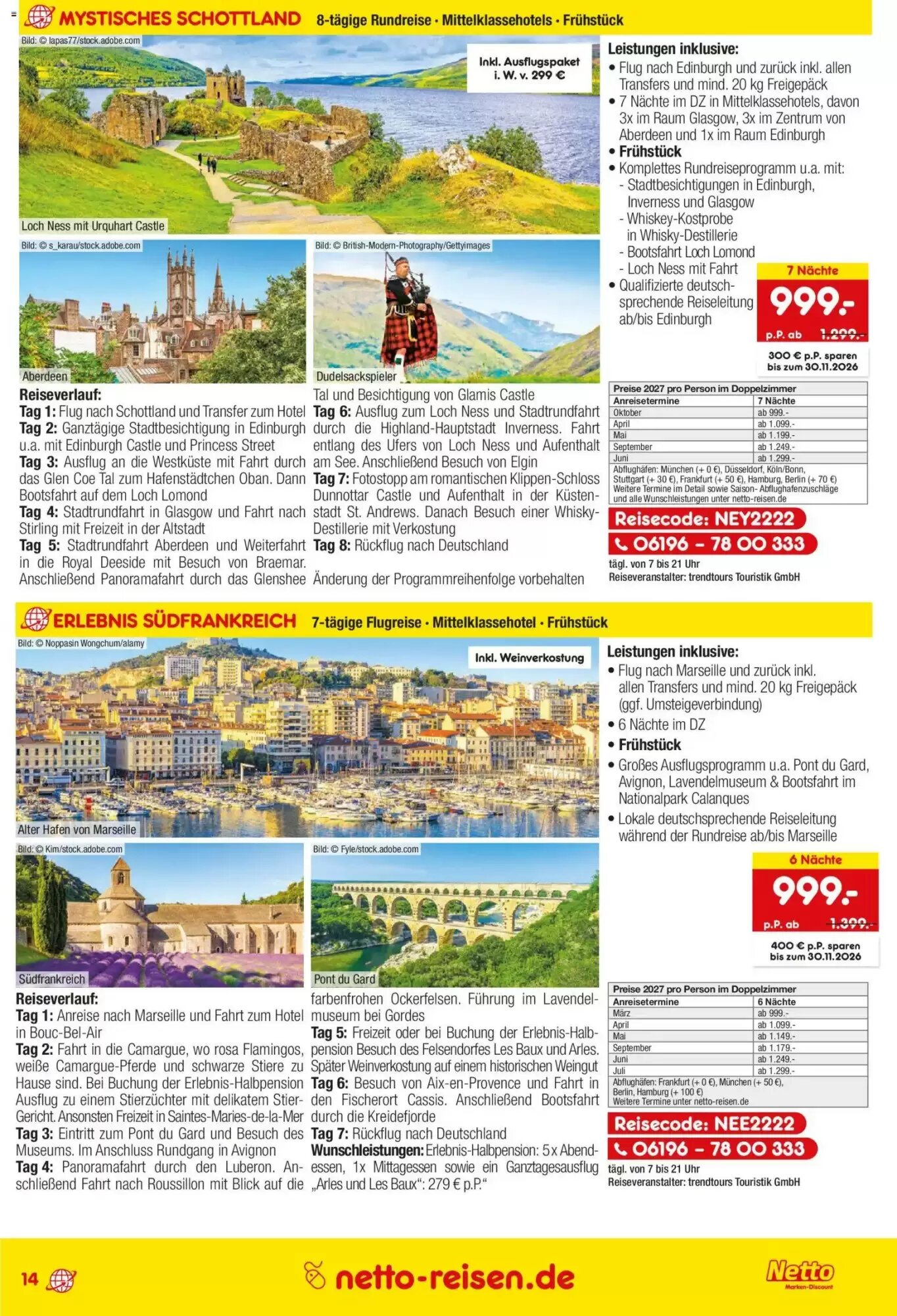 Netto Reisen Prospekt (ab 15.10.2026) zum Blättern - Seite 14