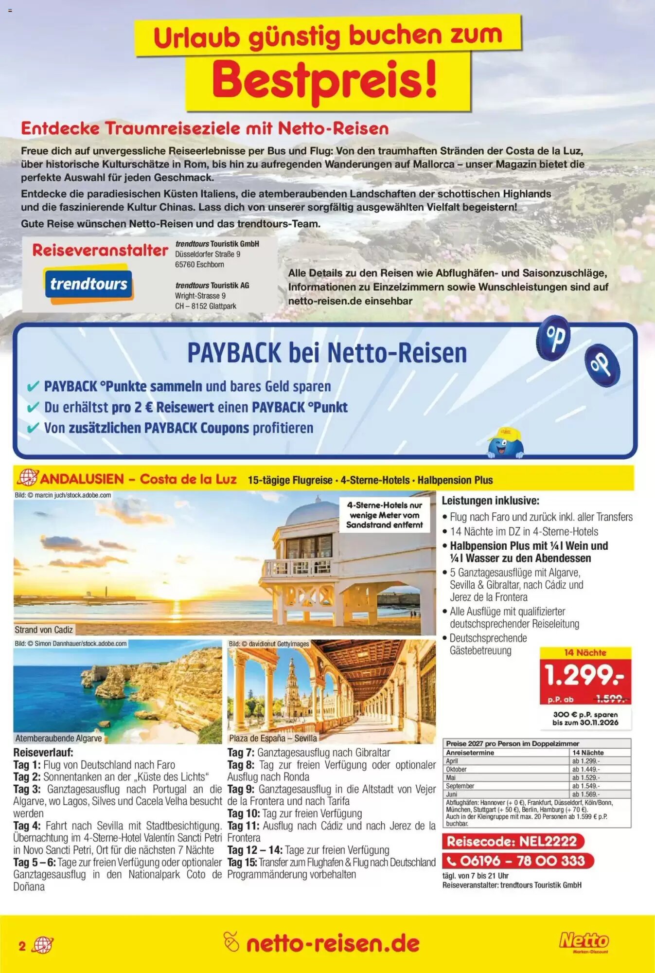 Netto Reisen Prospekt (ab 15.10.2026) zum Blättern - Seite 2