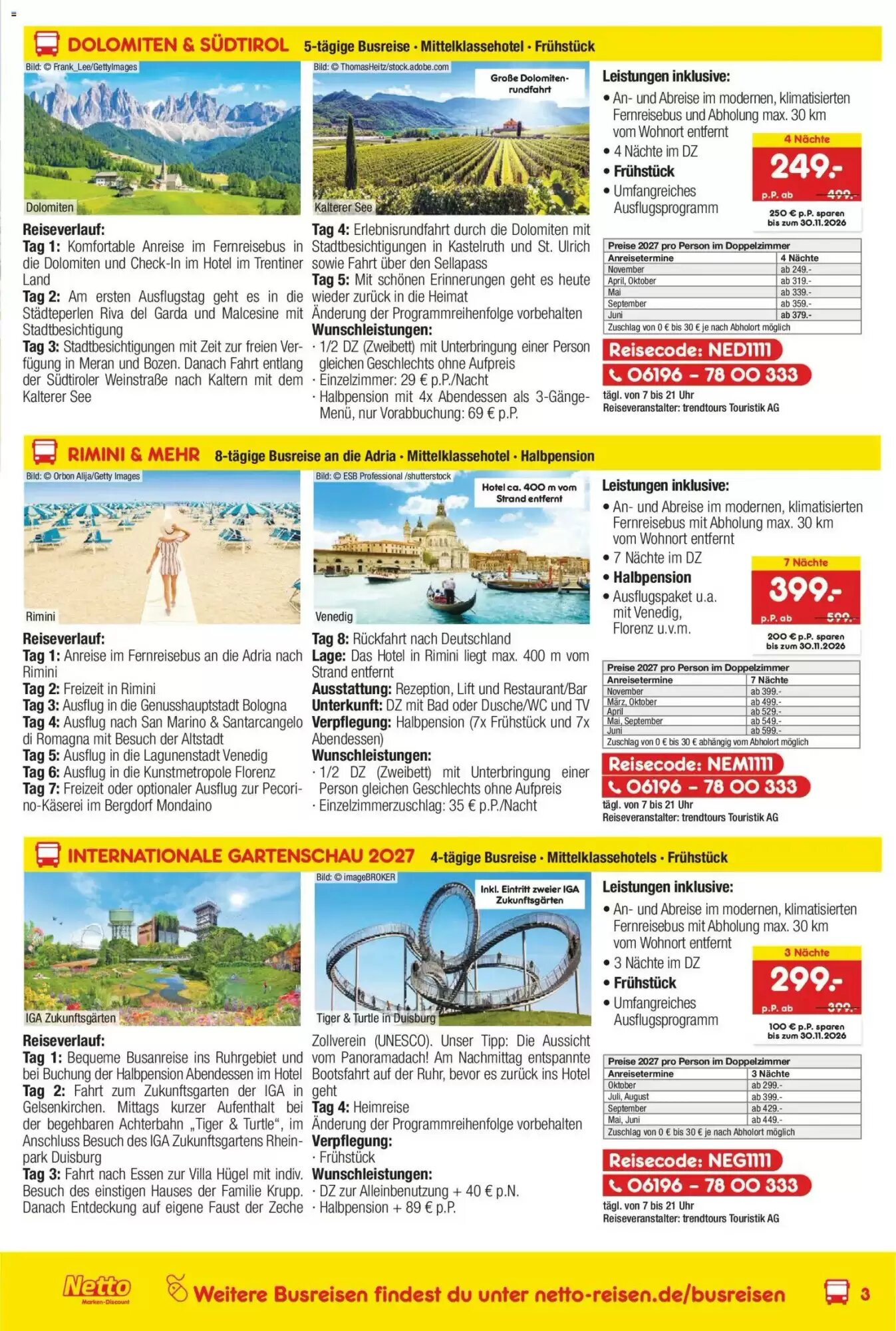 Netto Reisen Prospekt (ab 15.10.2026) zum Blättern - Seite 3