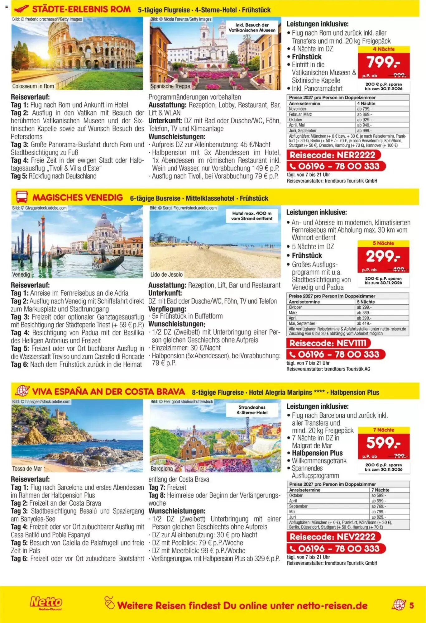 Netto Reisen Prospekt (ab 15.10.2026) zum Blättern - Seite 5