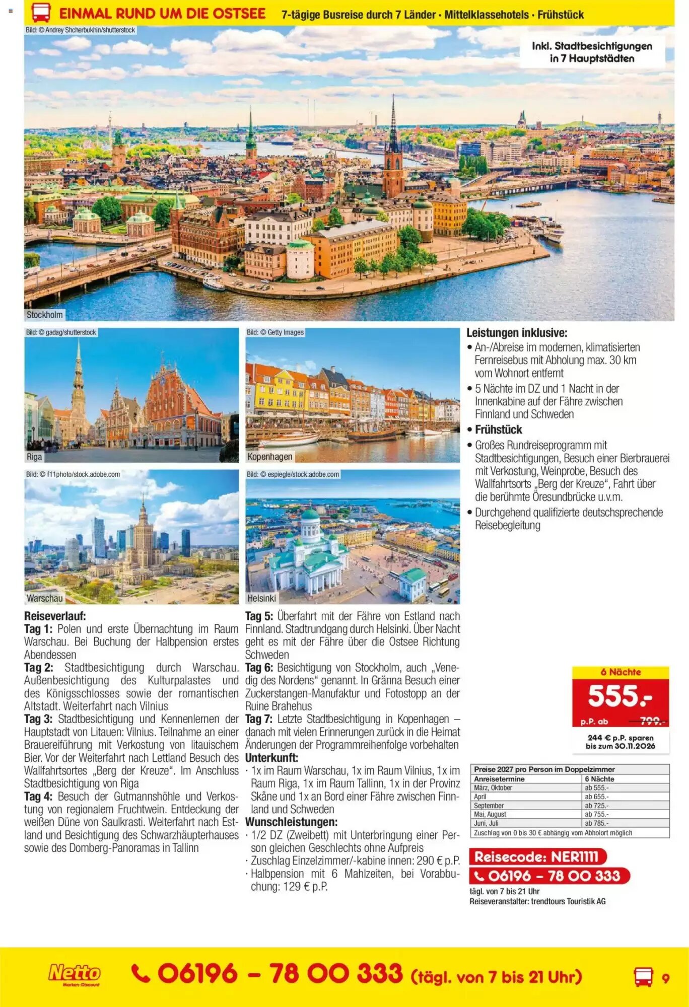 Netto Reisen Prospekt (ab 15.10.2026) zum Blättern - Seite 9