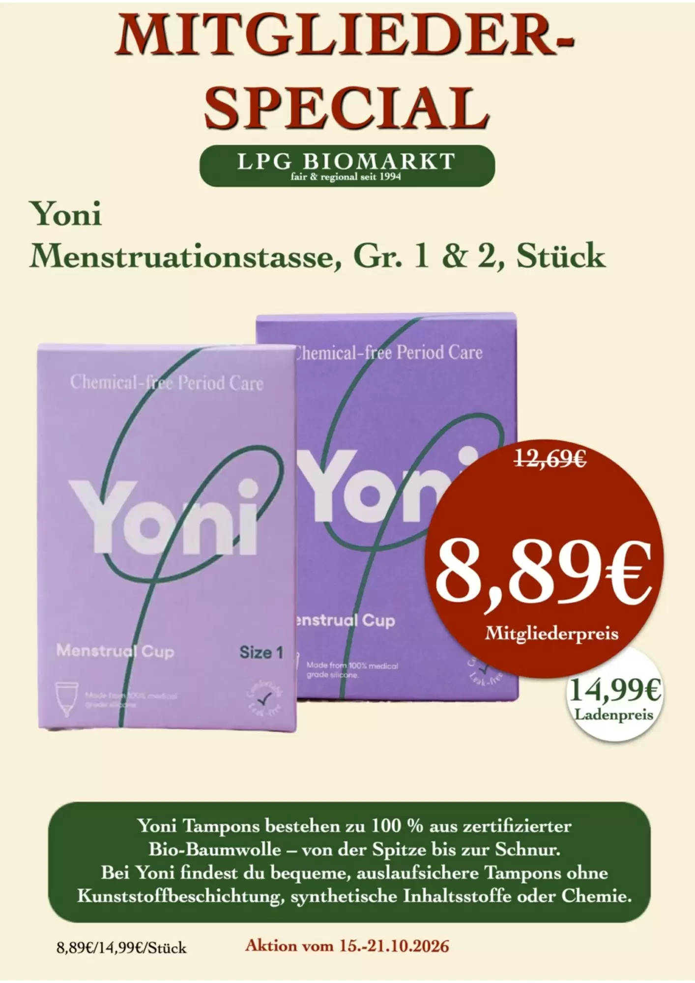 LPG Biomarkt Prospekt (ab 15.10.2026) zum Blättern - Seite 14