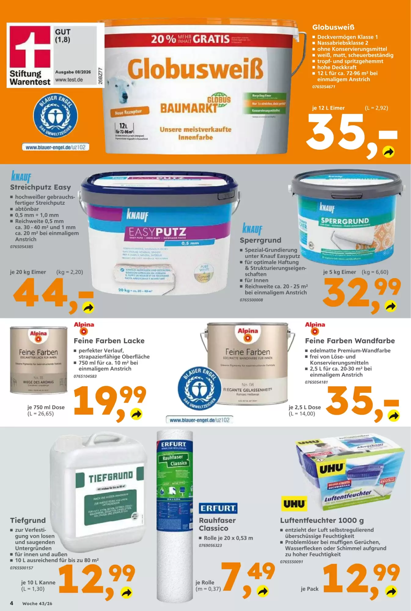 Globus Baumarkt Prospekt (ab 18.10.2026) zum Blättern - Seite 4