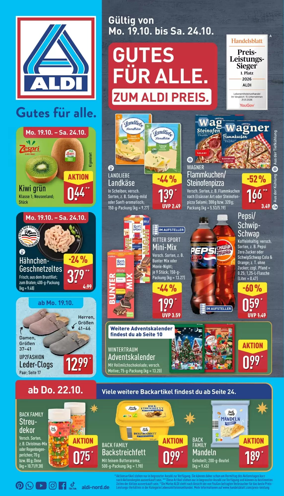 Aldi Nord Prospekt (ab 19.10.2026) zum Blättern - Seite 1