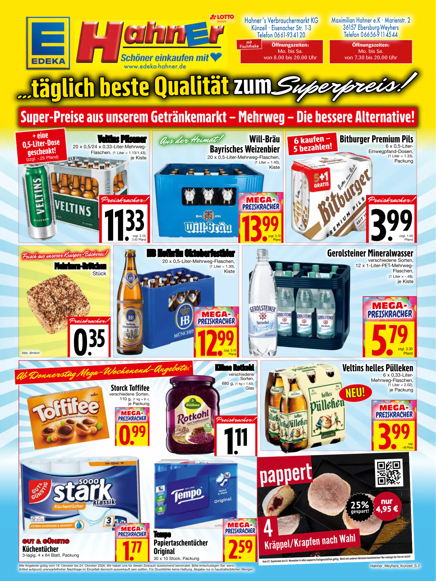 EDEKA Hahner Prospekt (ab 19.10.2026) zum Blättern - Seite 2
