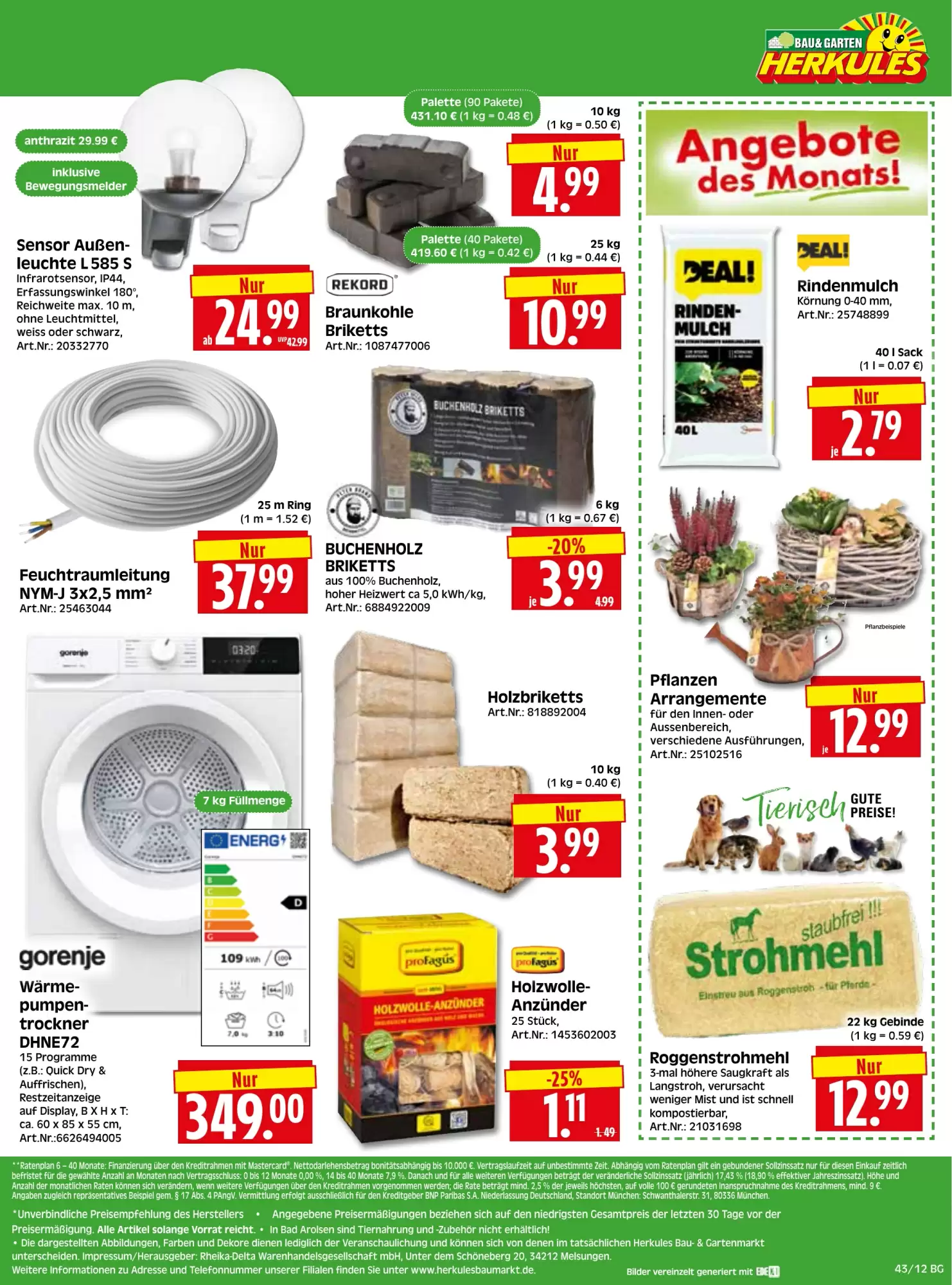 Herkules Baumarkt Prospekt (ab 19.10.2026) zum Blättern - Seite 12