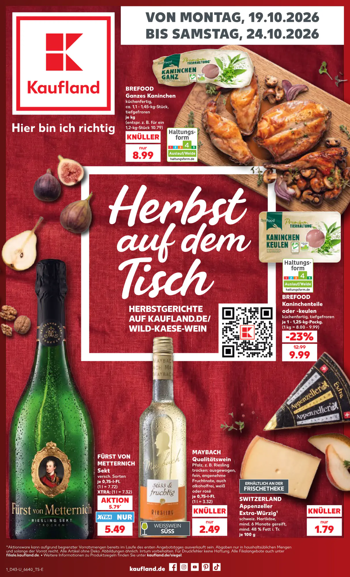 Kaufland Prospekt (ab 19.10.2026) zum Blättern - Seite 1