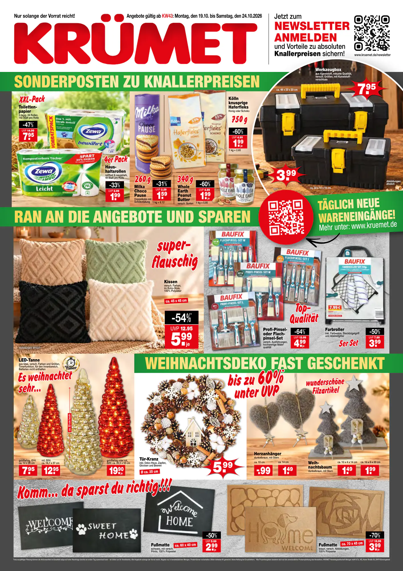 Krümet Sonderposten Prospekt (ab 19.10.2026) zum Blättern - Seite 1