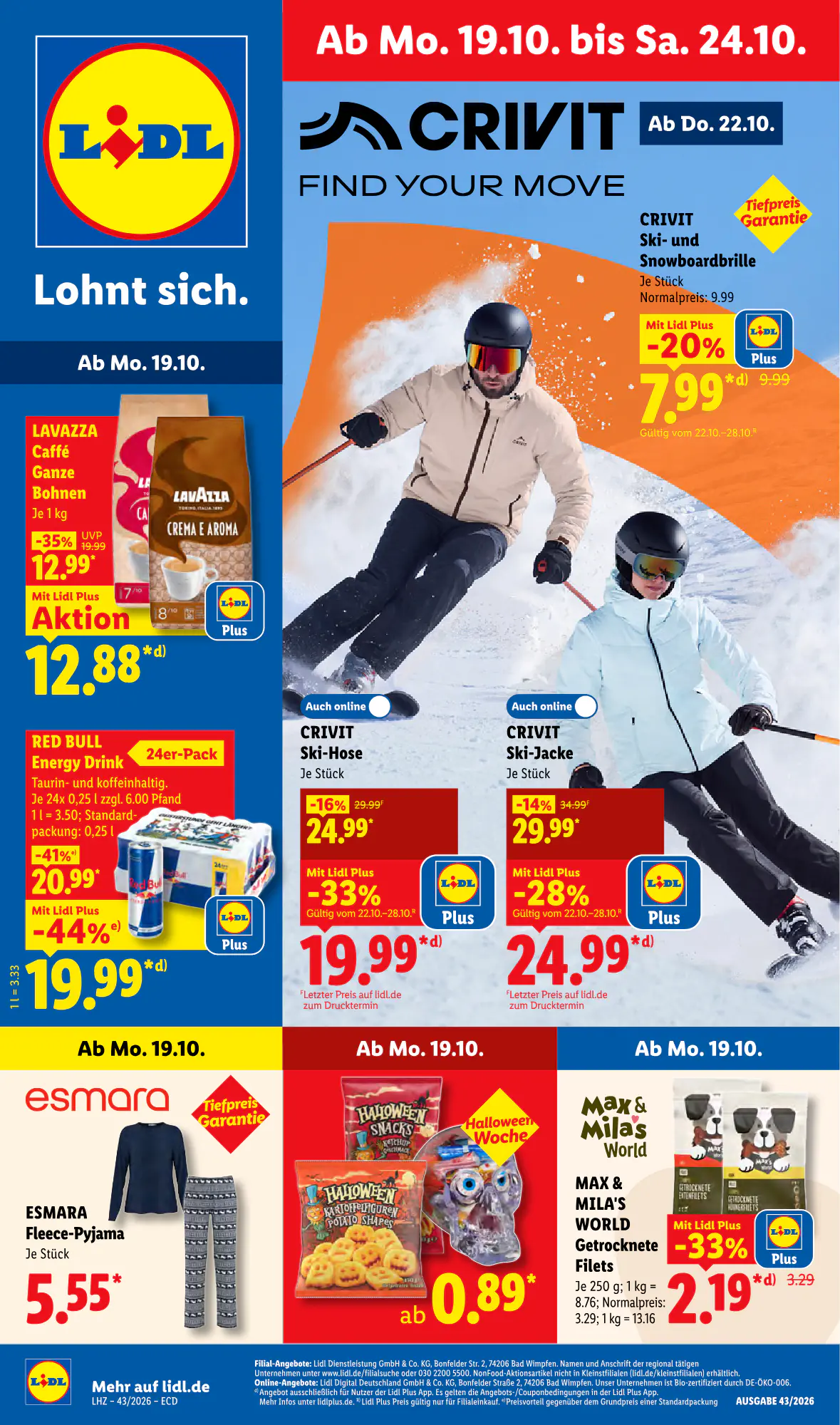 Lidl Prospekt (ab 19.10.2026) zum Blättern - Seite 1