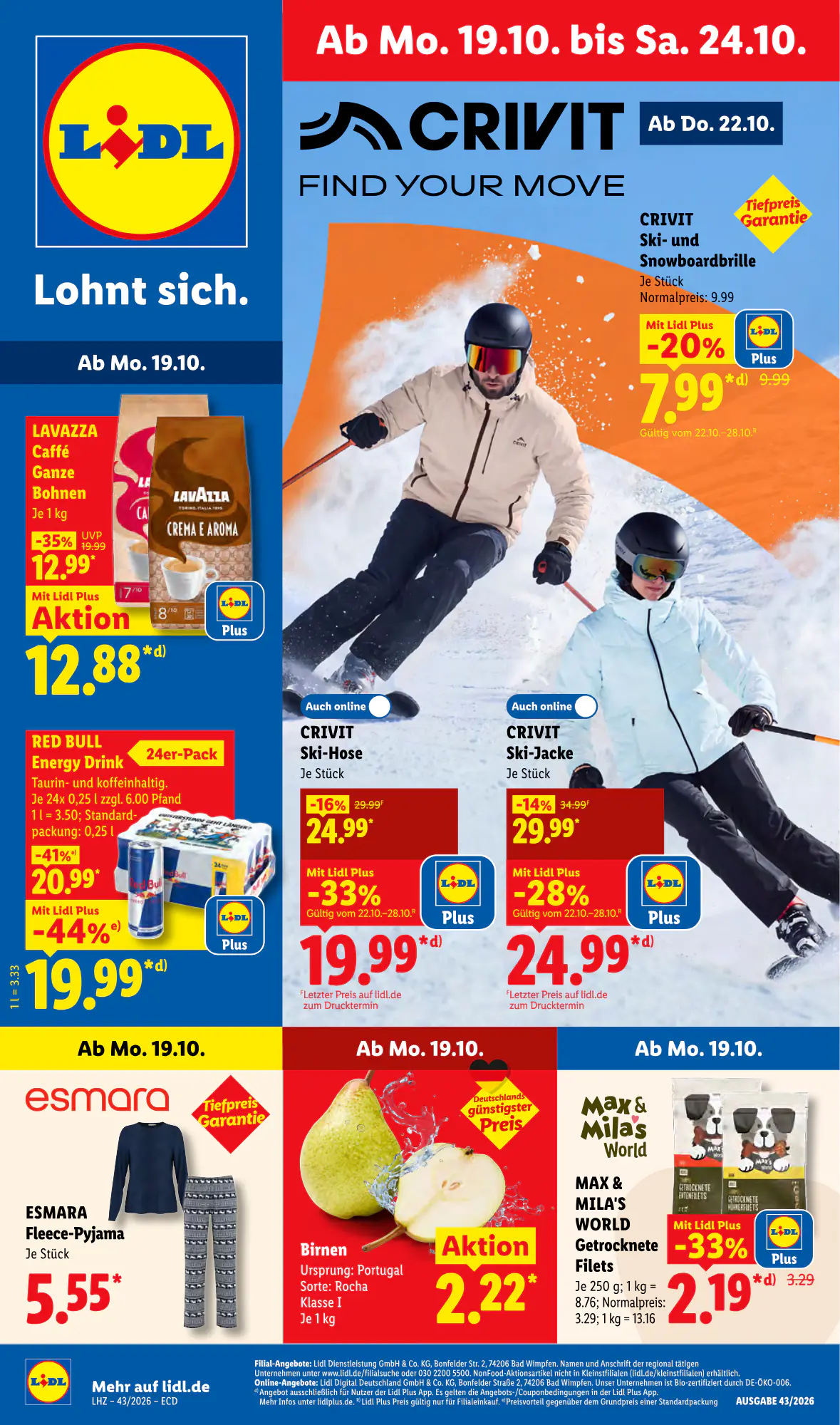 Lidl Prospekt (ab 19.10.2026) zum Blättern - Seite 1