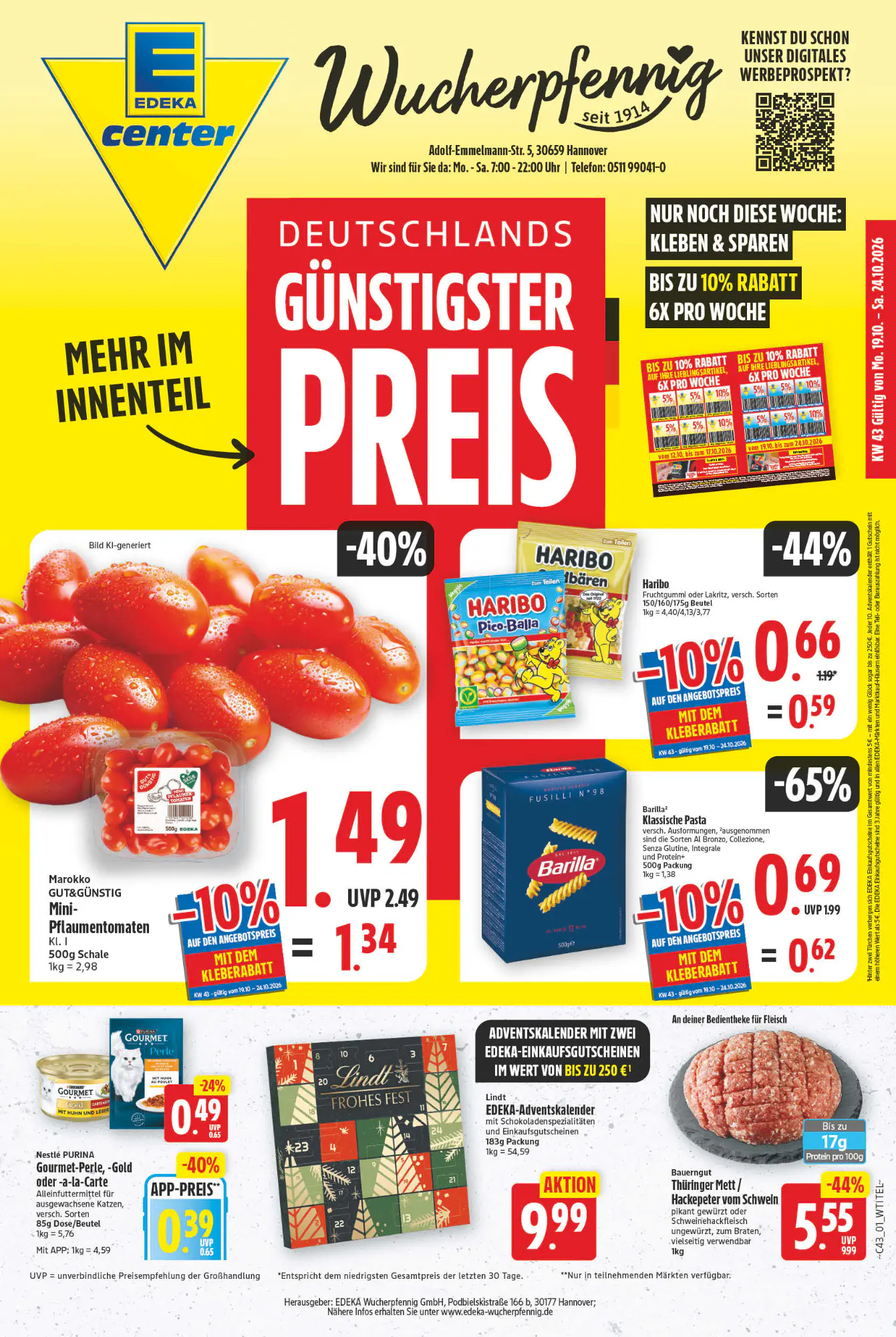 EDEKA Wucherpfennig Prospekt (ab 19.10.2026) zum Blättern - Seite 1