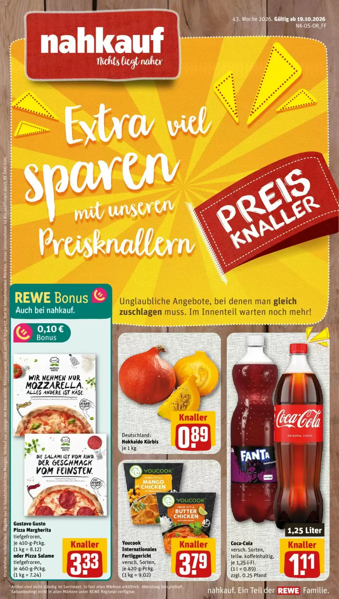 nahkauf Prospekt (ab 19.10.2026) zum Blättern - Seite 1