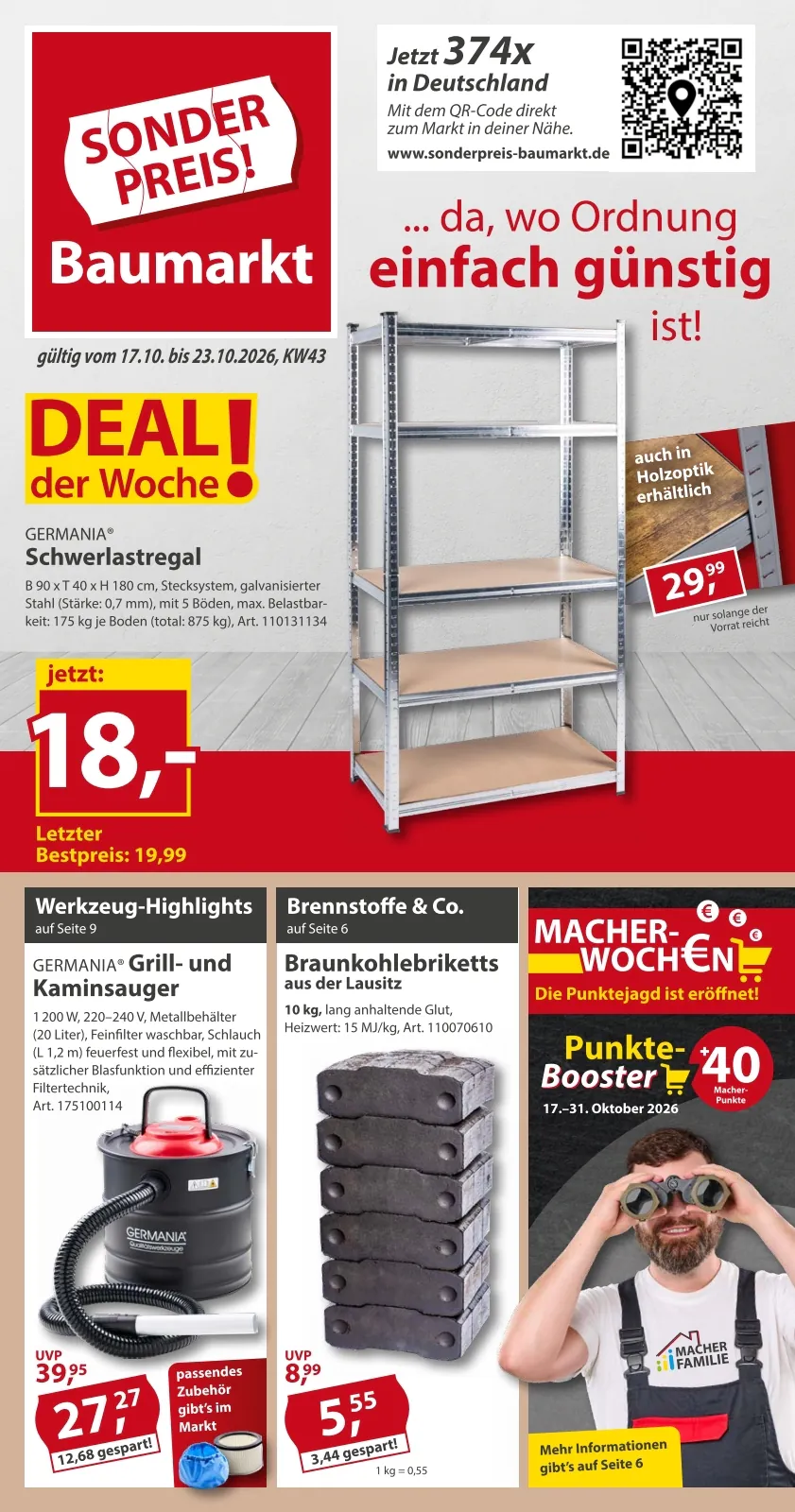 Sonderpreis Baumarkt Prospekt (ab 19.10.2026) zum Blättern - Seite 1