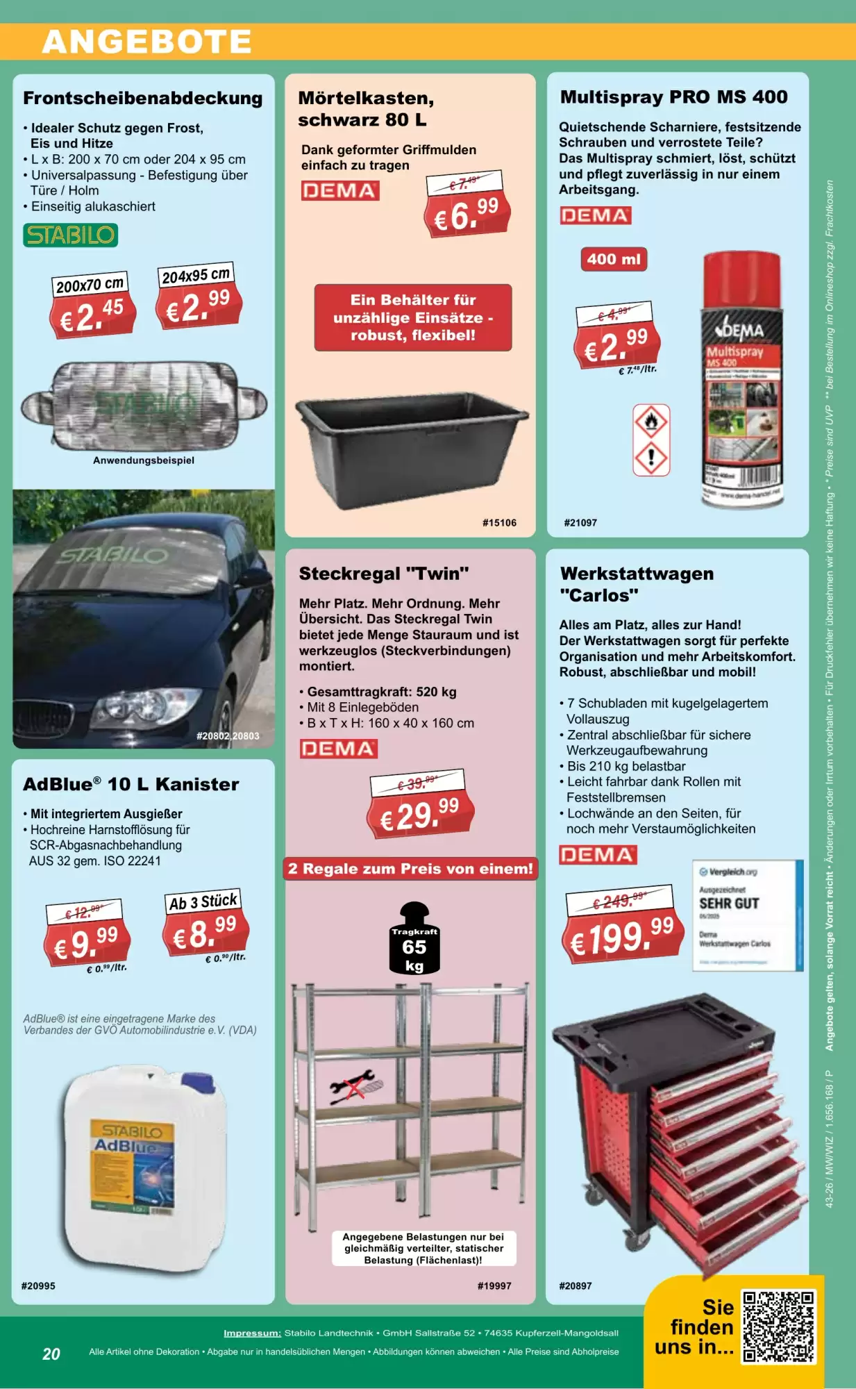 Stabilo Fachmarkt Prospekt (ab 21.10.2026) zum Blättern - Seite 20