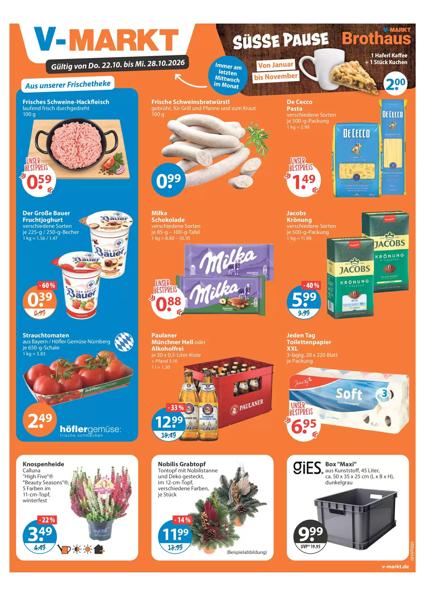 V Markt Prospekt (ab 22.10.2026) zum Blättern - Seite 1