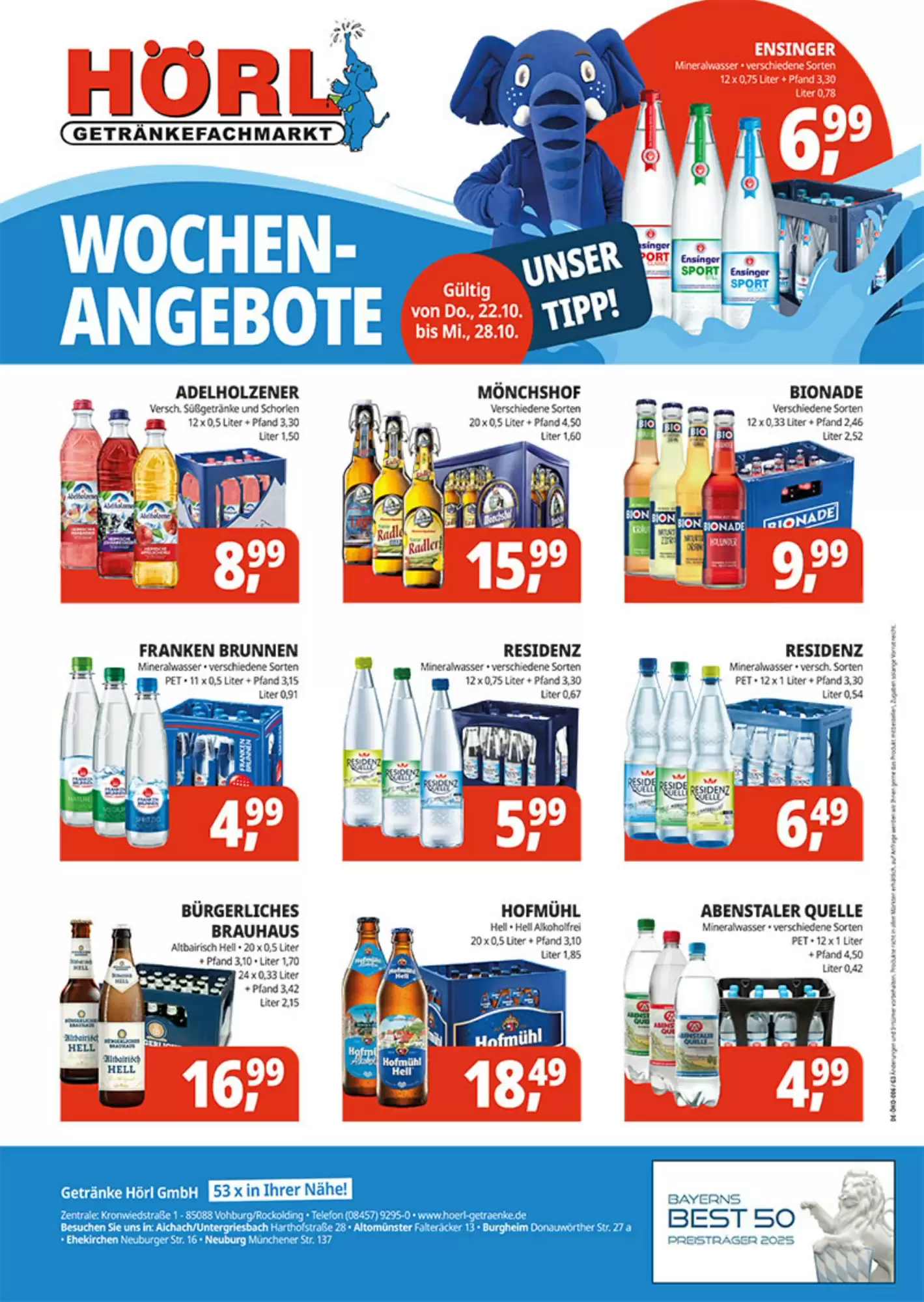 Hörl Getränke Prospekt (ab 22.10.2026) zum Blättern - Seite 1
