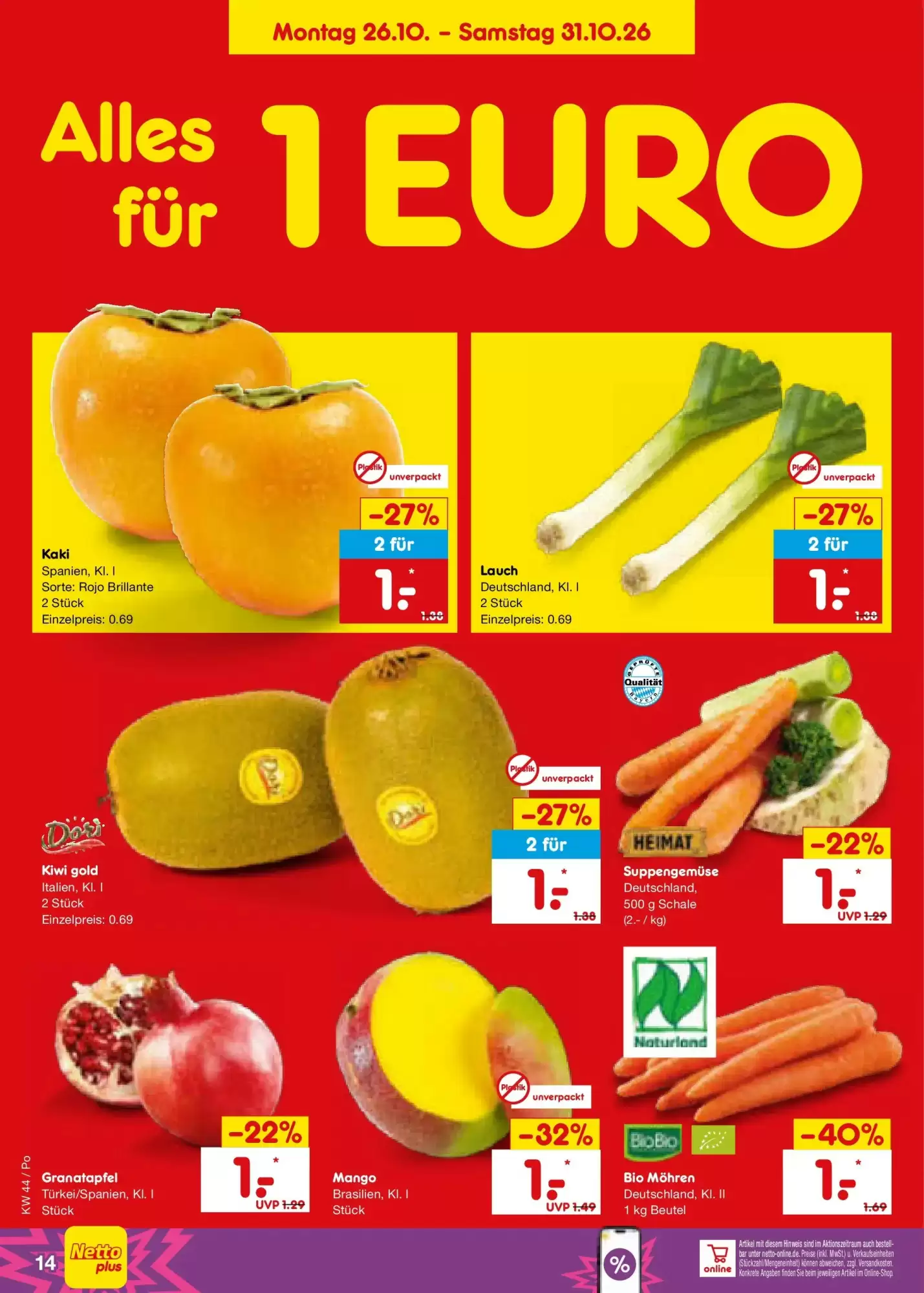 Netto Marken-Discount Prospekt (ab 25.10.2026) zum Blättern - Seite 22