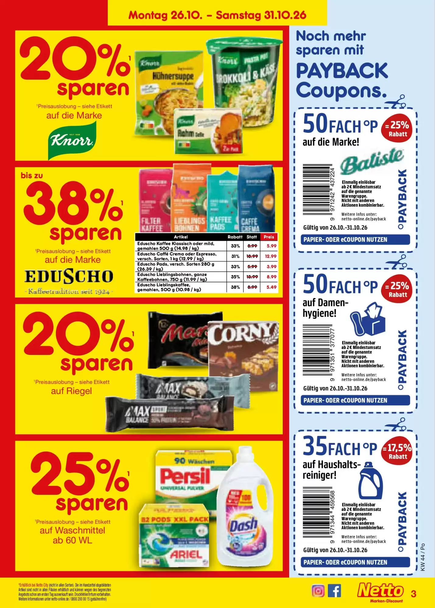 Netto Marken-Discount Prospekt (ab 25.10.2026) zum Blättern - Seite 3