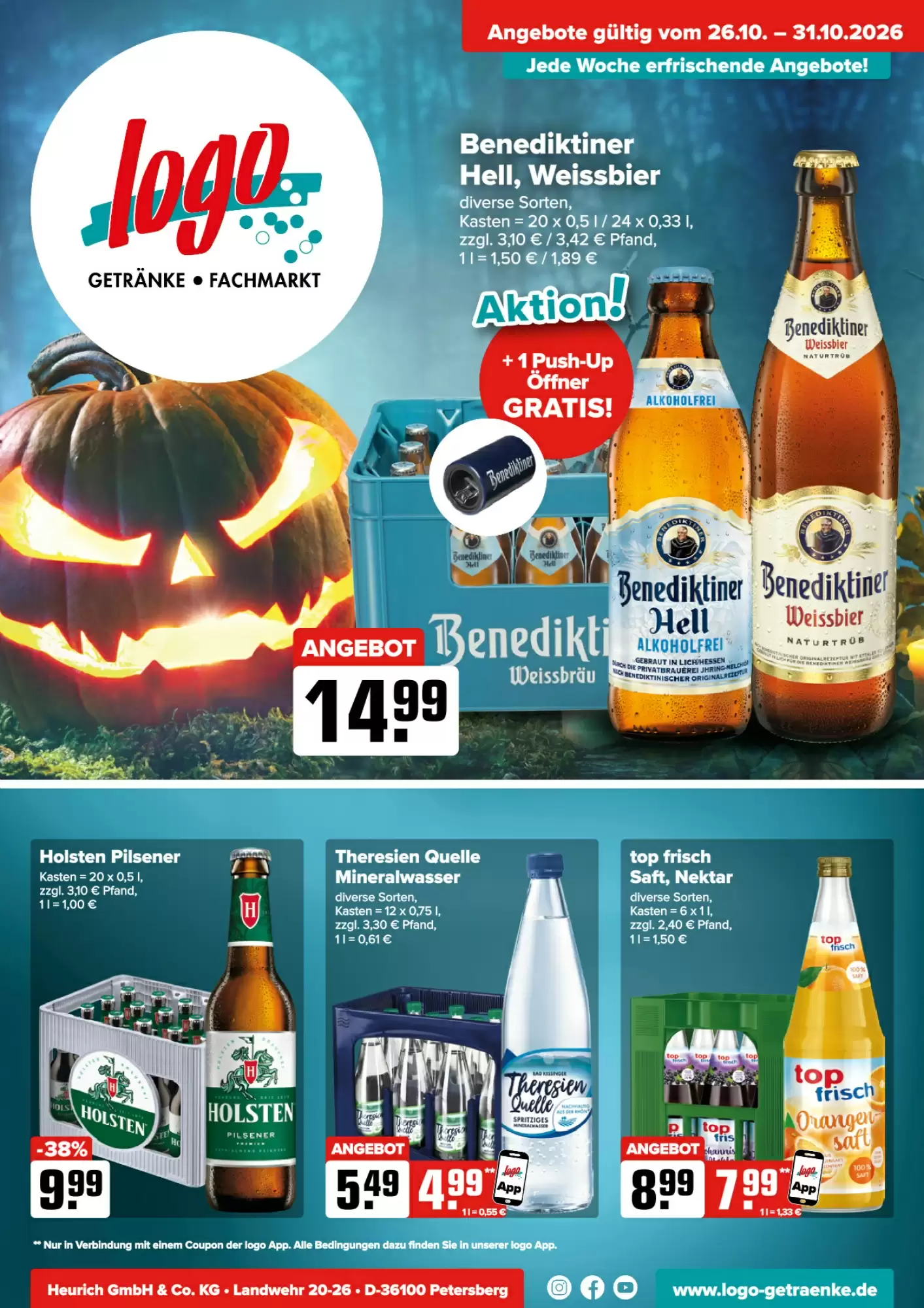 Logo Getränkemarkt Prospekt (ab 26.10.2026) zum Blättern - Seite 1