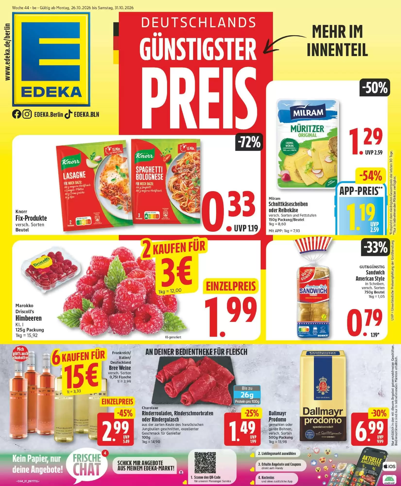 Edeka Prospekt (ab 26.10.2026) zum Blättern - Seite 1