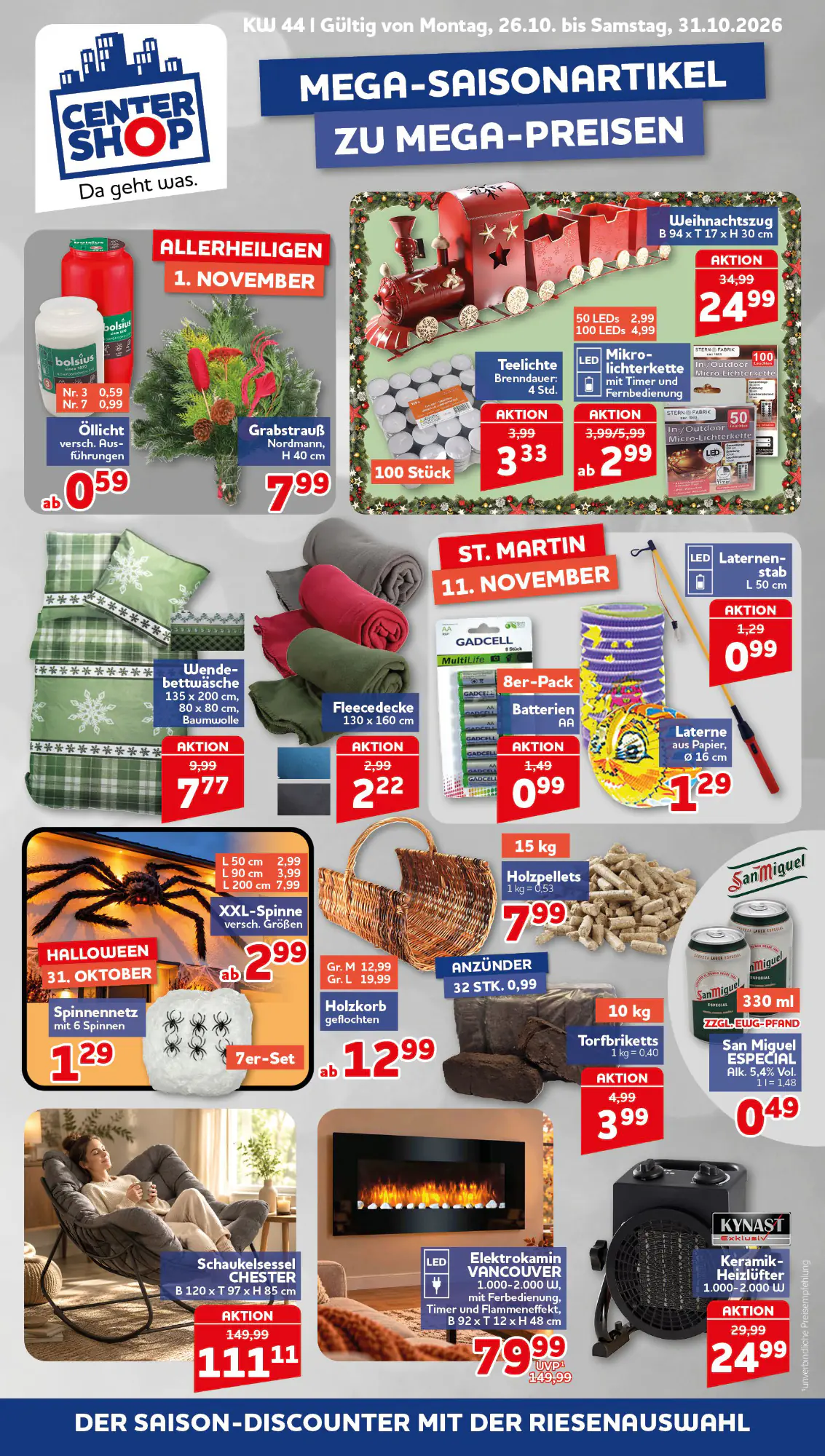 CENTERSHOP Prospekt (ab 26.10.2026) zum Blättern - Seite 1