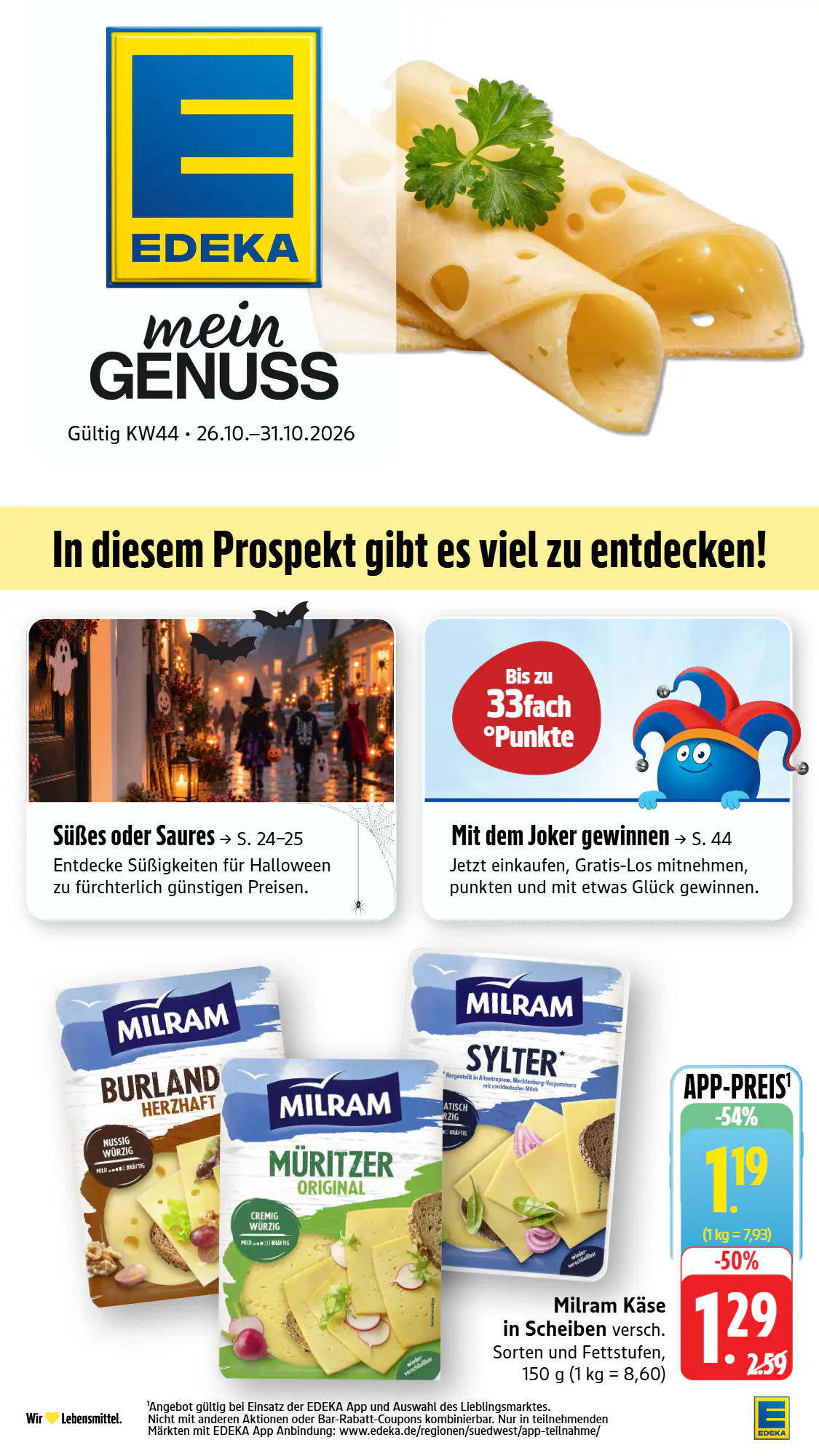 Edeka Frischemarkt Prospekt (ab 26.10.2026) zum Blättern - Seite 1