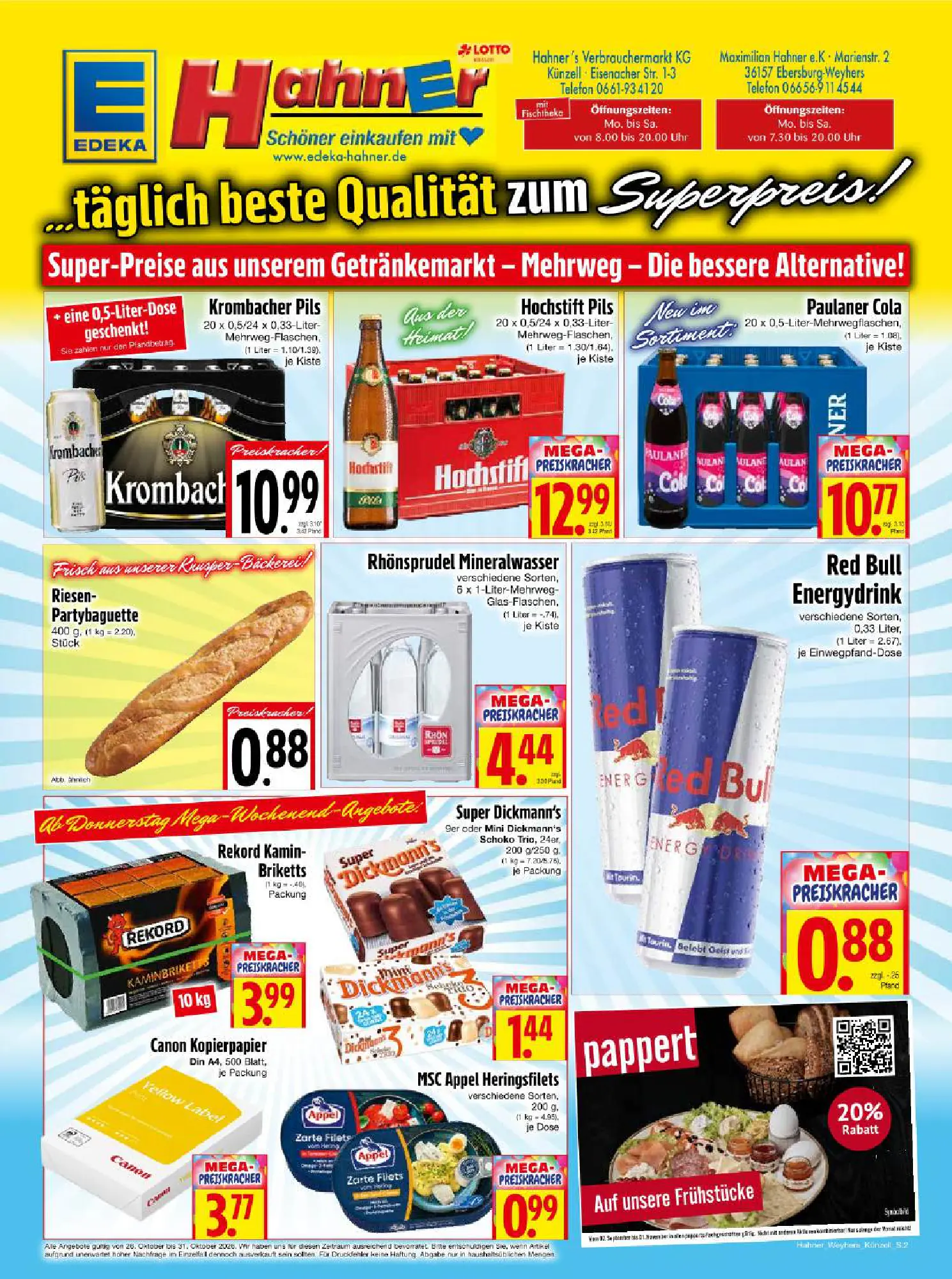 EDEKA Hahner Prospekt (ab 26.10.2026) zum Blättern - Seite 2