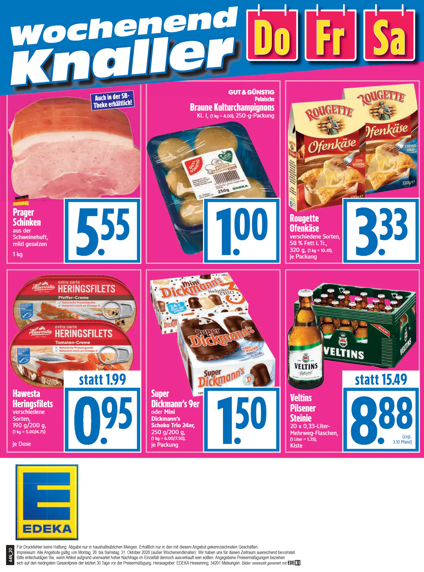 EDEKA Hahner Prospekt (ab 26.10.2026) zum Blättern - Seite 22