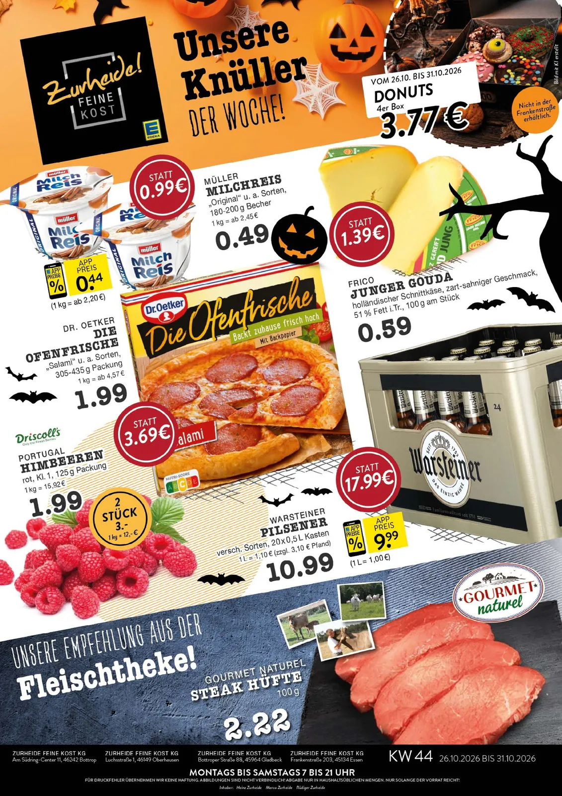 Edeka Zurheide Prospekt (ab 26.10.2026) zum Blättern - Seite 1