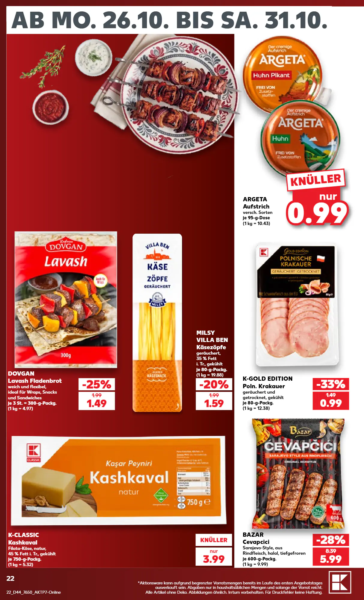 Kaufland Prospekt (ab 26.10.2026) zum Blättern - Seite 22