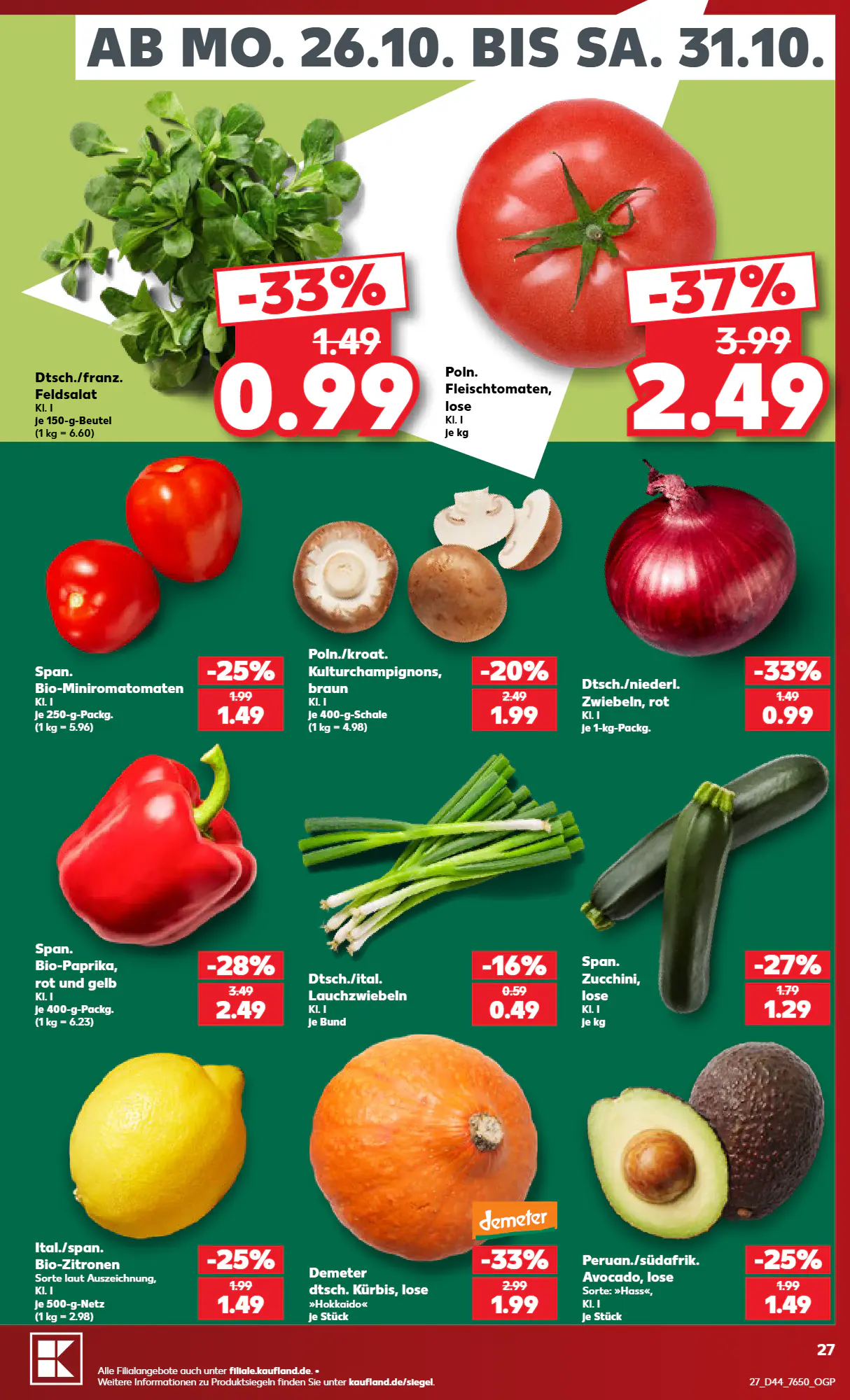 Kaufland Prospekt (ab 26.10.2026) zum Blättern - Seite 27