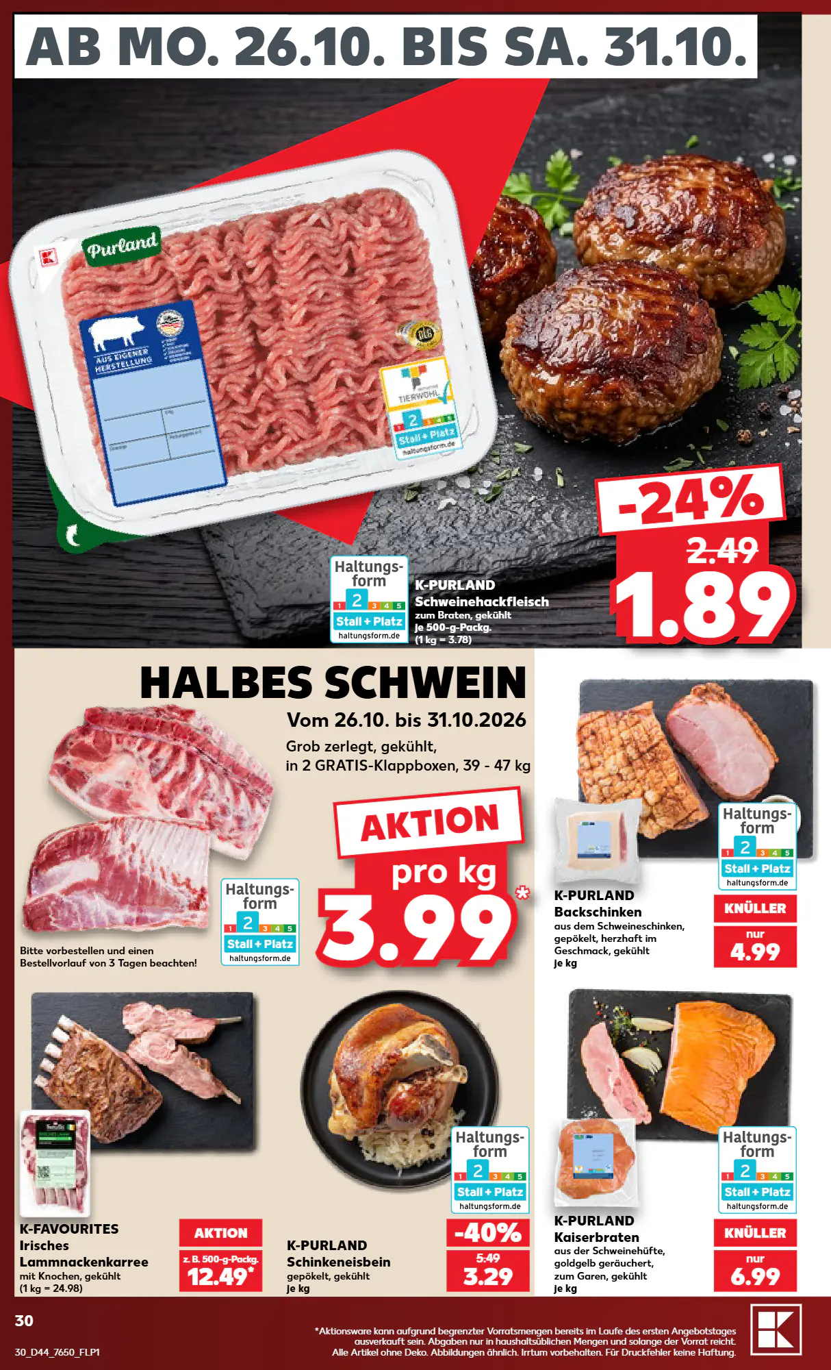 Kaufland Prospekt (ab 26.10.2026) zum Blättern - Seite 30
