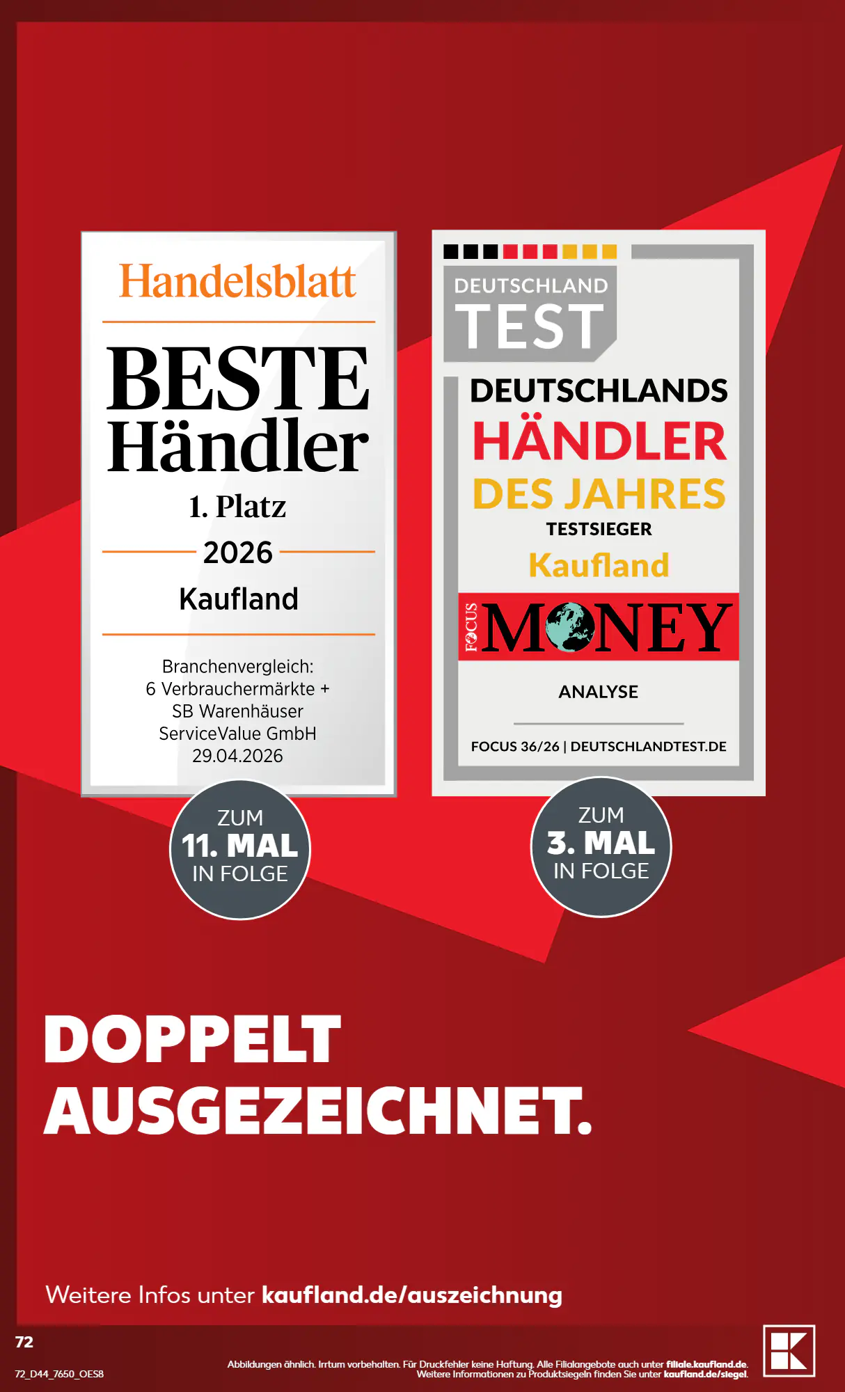 Kaufland Prospekt (ab 26.10.2026) zum Blättern - Seite 72