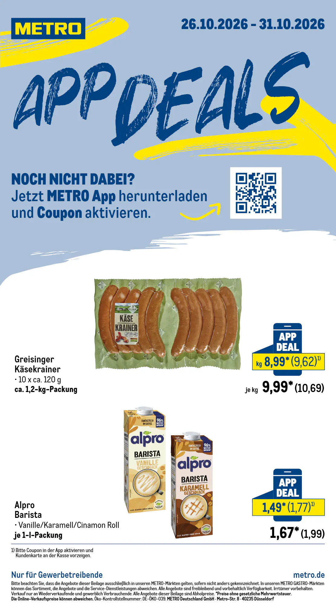 METRO Prospekt (ab 26.10.2026) zum Blättern - Seite 1