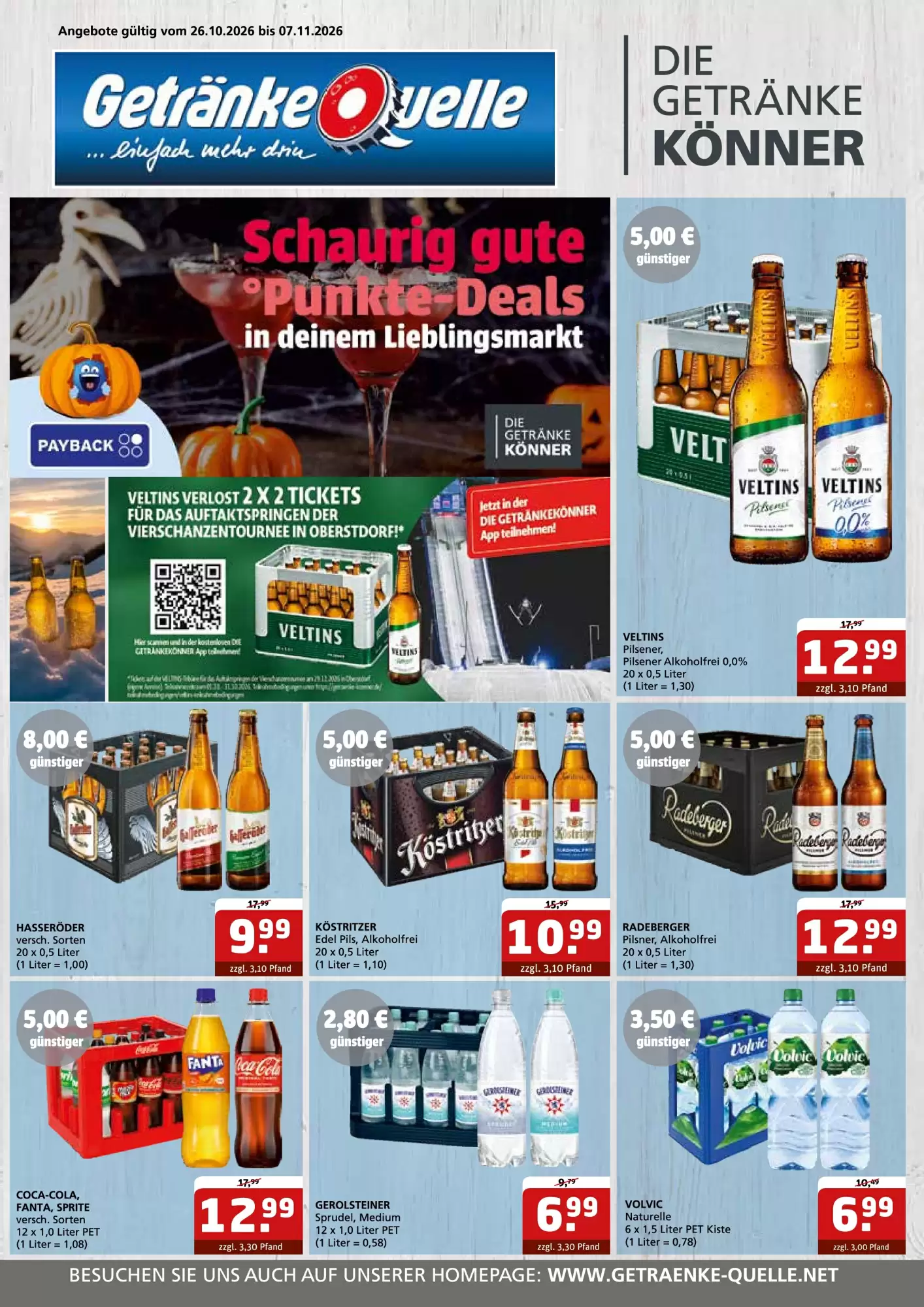 Getränke Quelle Prospekt (ab 26.10.2026) zum Blättern - Seite 1