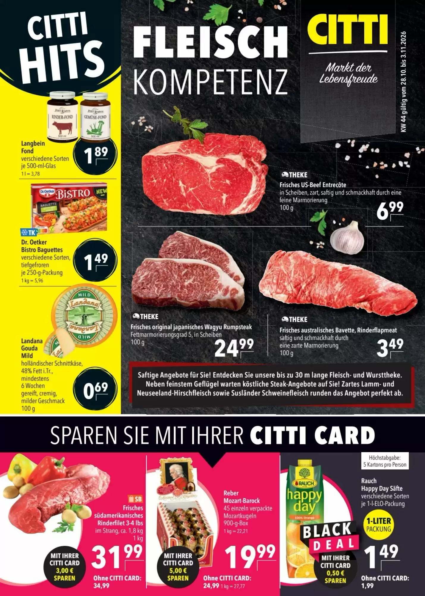 CITTI Markt Prospekt (ab 28.10.2026) zum Blättern - Seite 1