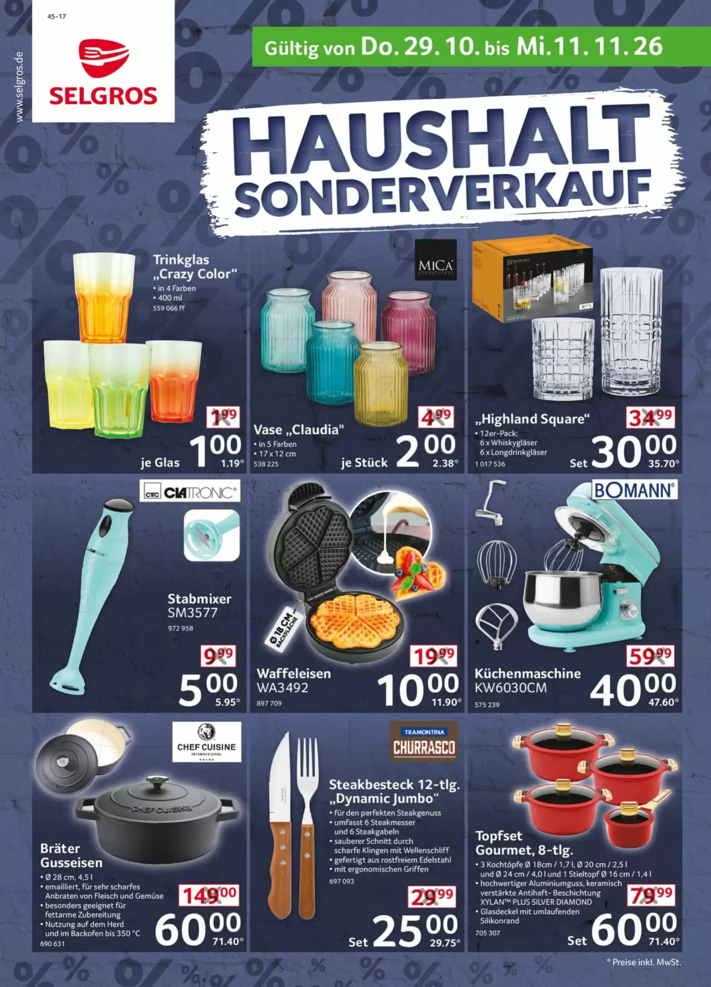 Selgros Prospekt (ab 29.10.2026) zum Blättern - Seite 1