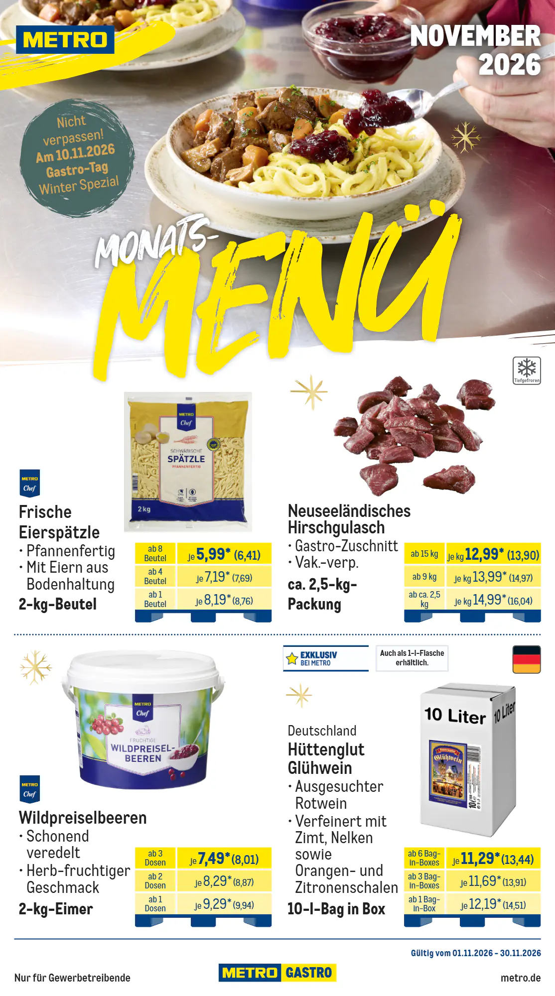 METRO Prospekt (ab 01.11.2026) zum Blättern - Seite 1