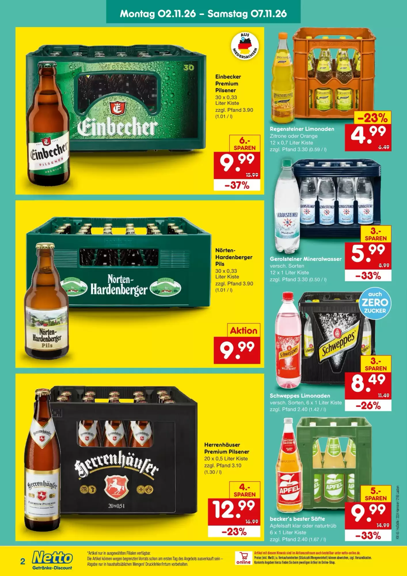 Netto Getränke Discount Prospekt (ab 01.11.2026) zum Blättern - Seite 2