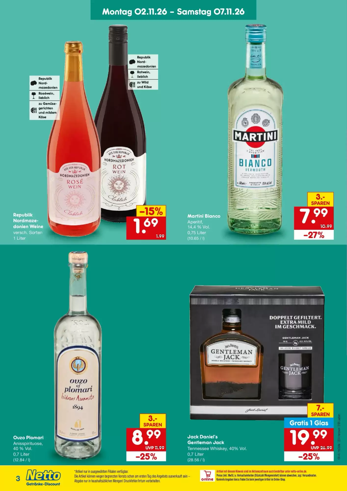 Netto Getränke Discount Prospekt (ab 01.11.2026) zum Blättern - Seite 3